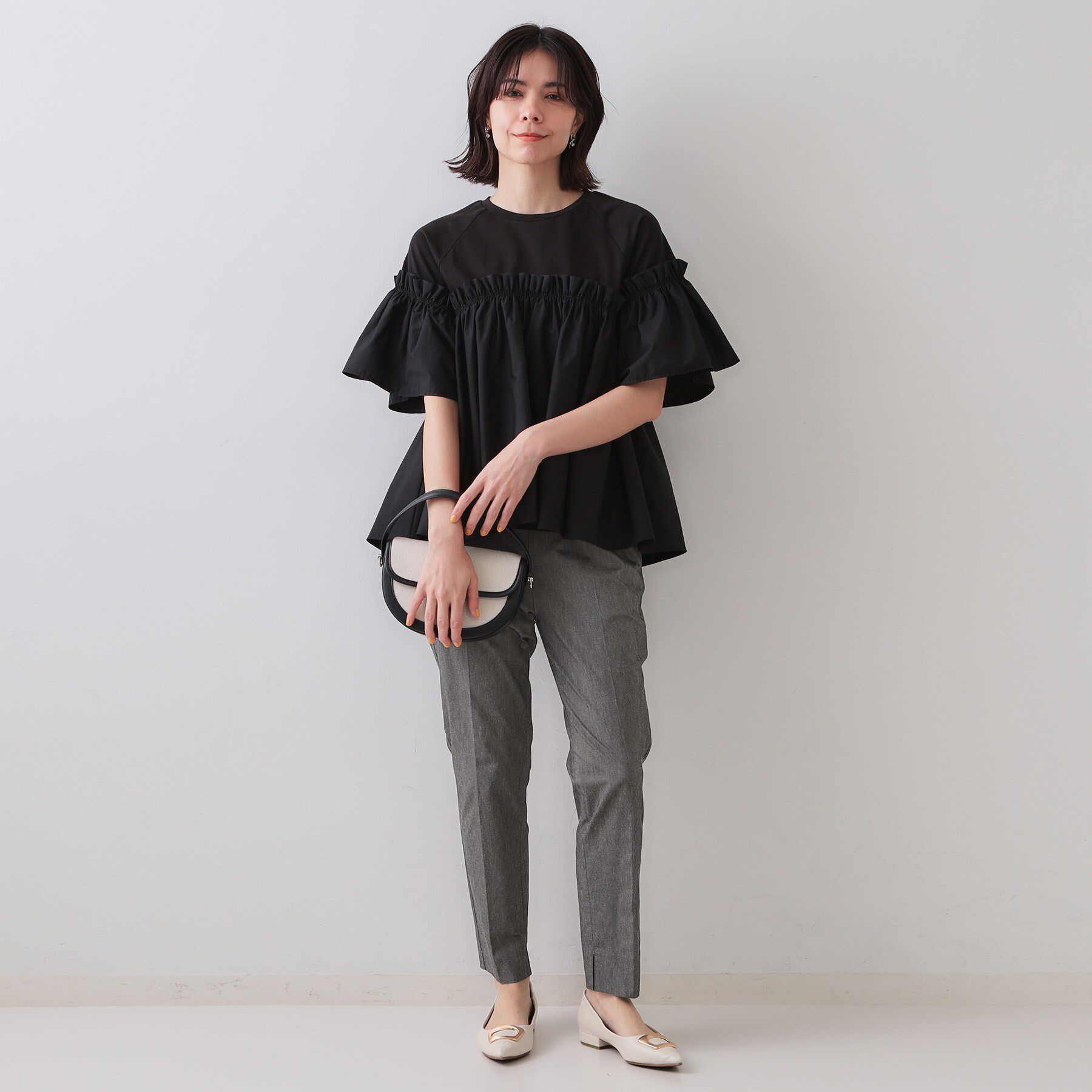 OPAQUE.CLIP「麻混ハイストレッチイージースティックパンツ【洗濯機洗い可】」|その他|