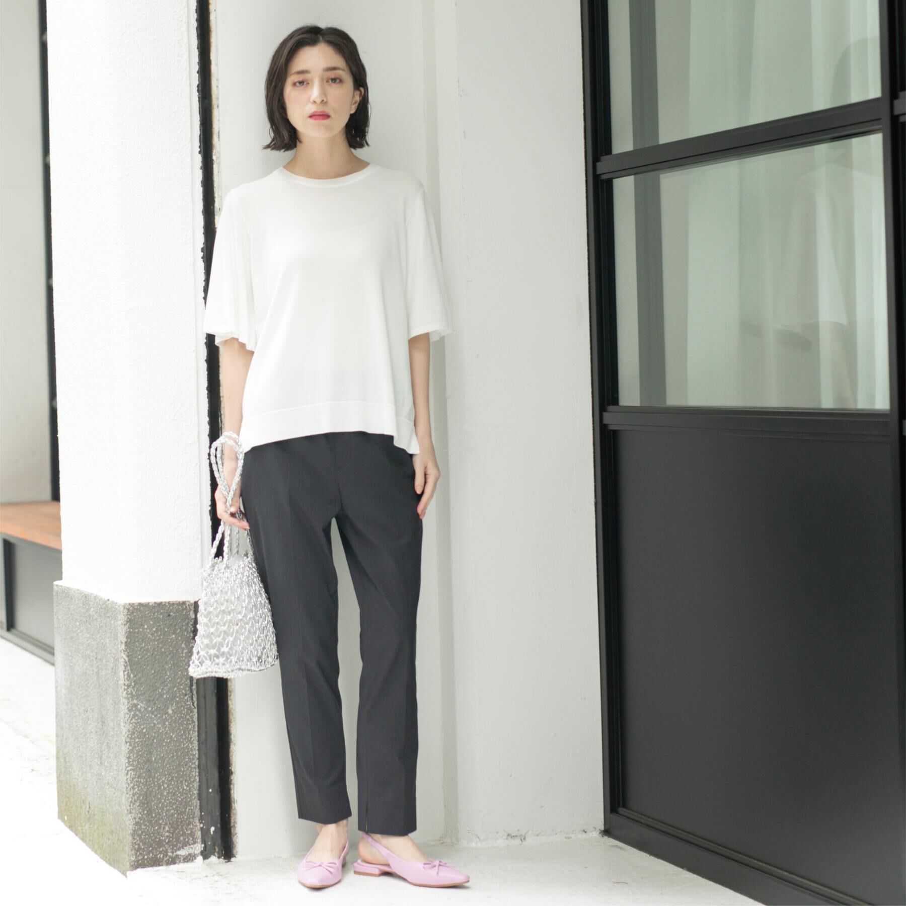 OPAQUE.CLIP「麻混ハイストレッチイージースティックパンツ【洗濯機洗い可】」|その他|