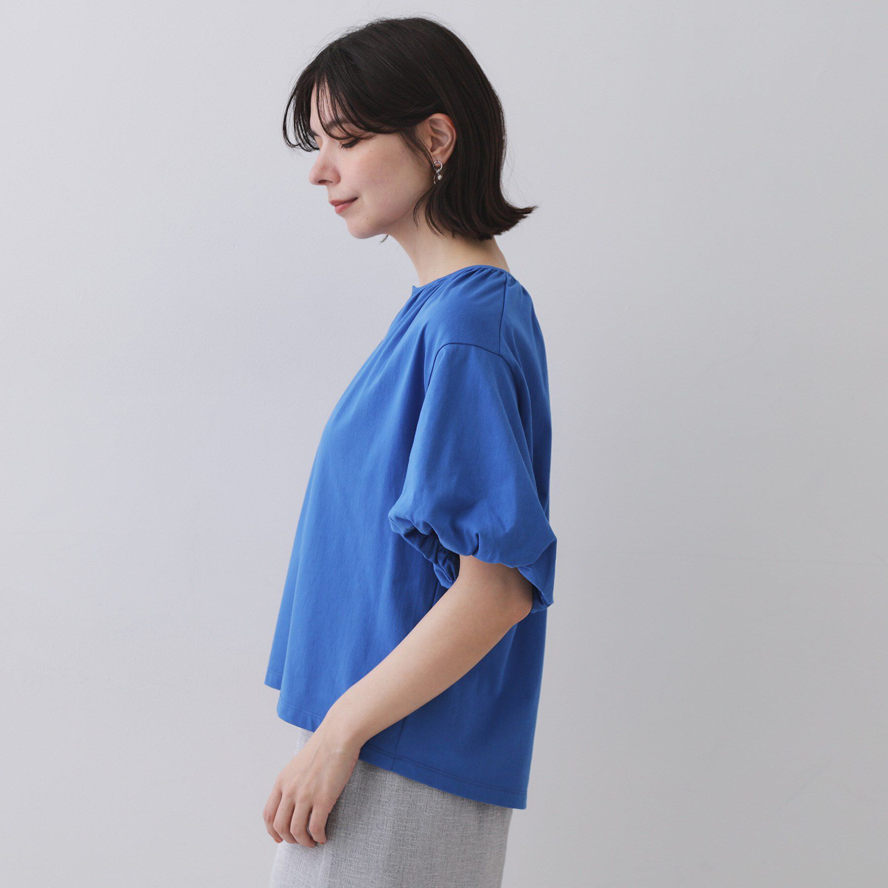 OPAQUE.CLIP「バルーンスリーブトップス/セットアップ対応【UVケア/接触冷感/洗濯機洗い可】」|Tシャツ・カットソー|