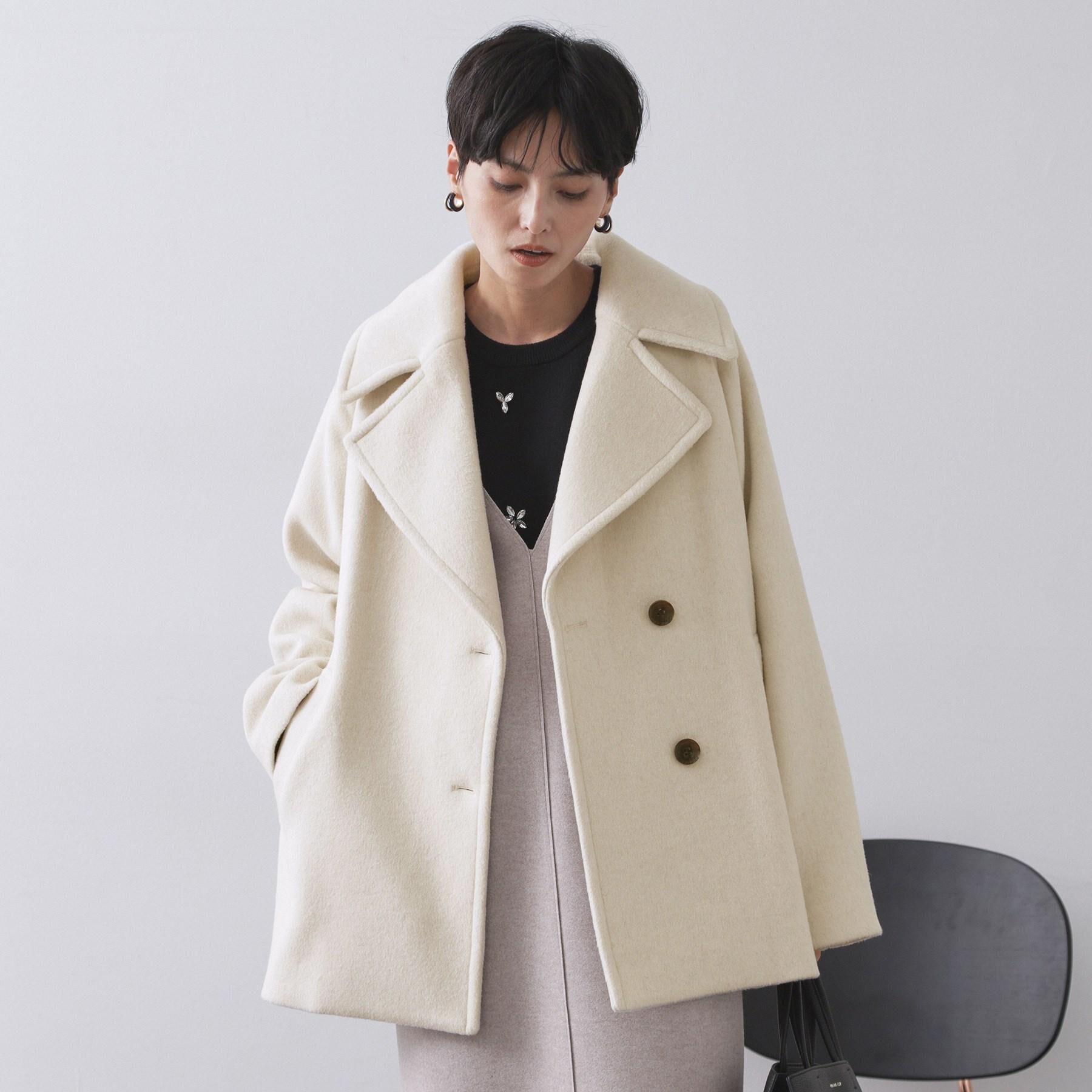 カシミヤブレンドウールミドルピーコート（OPAQUE.CLIP）｜ルミネの