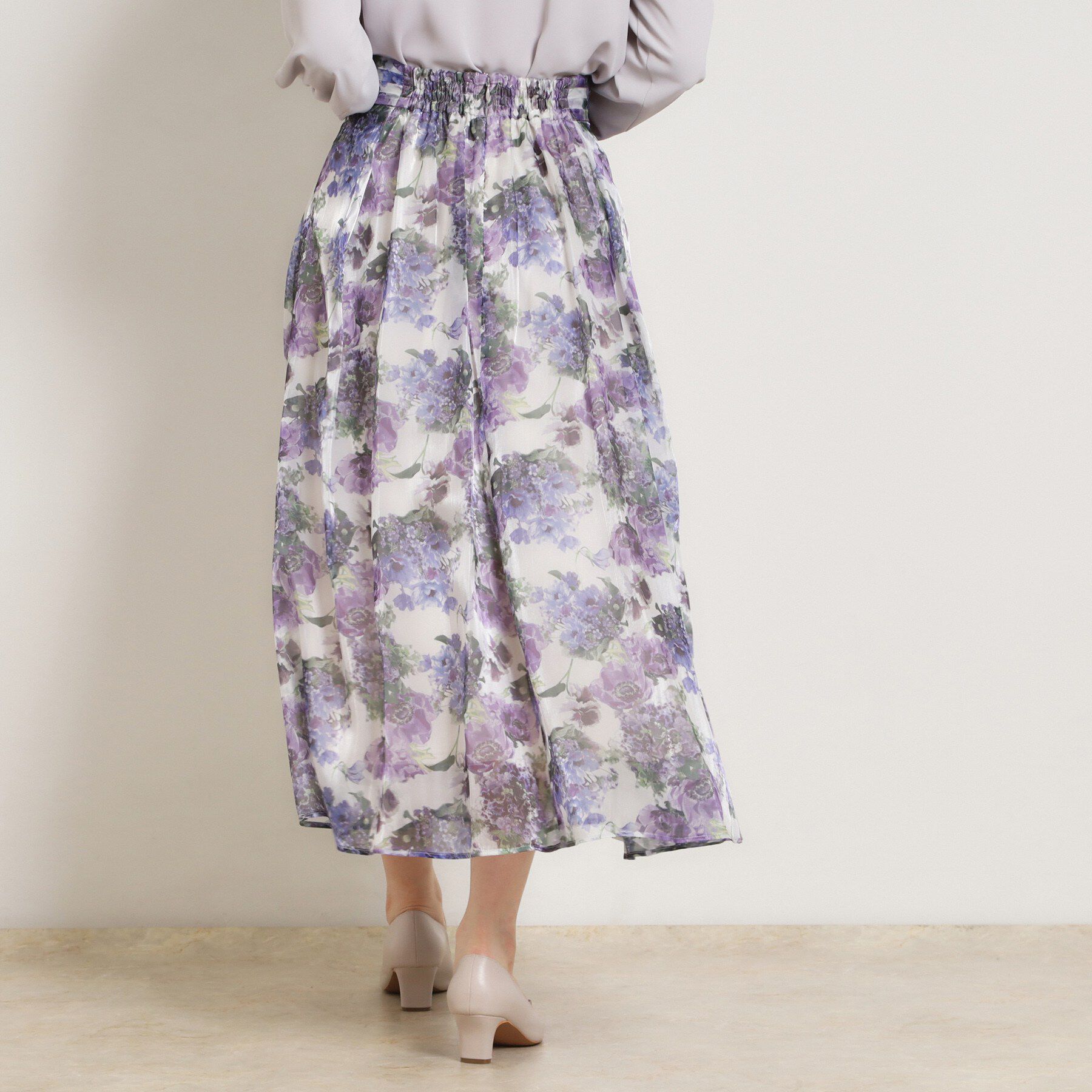 Couture broach「【洗える・通勤】Springオーガンフルールスカート」|スカート|