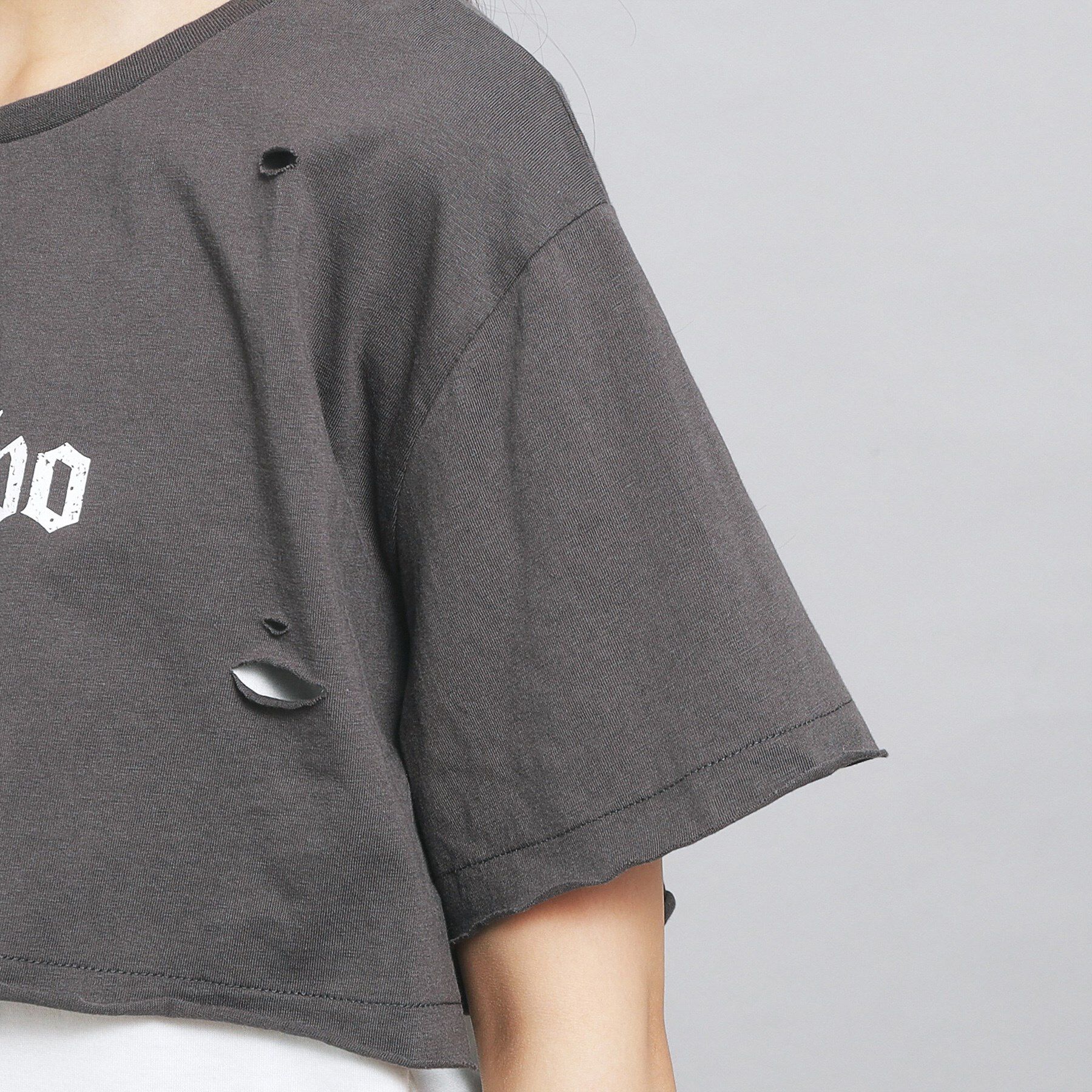 PINK-latte「【セットアイテム】ダメージTシャツ＋タンクセット」|その他|