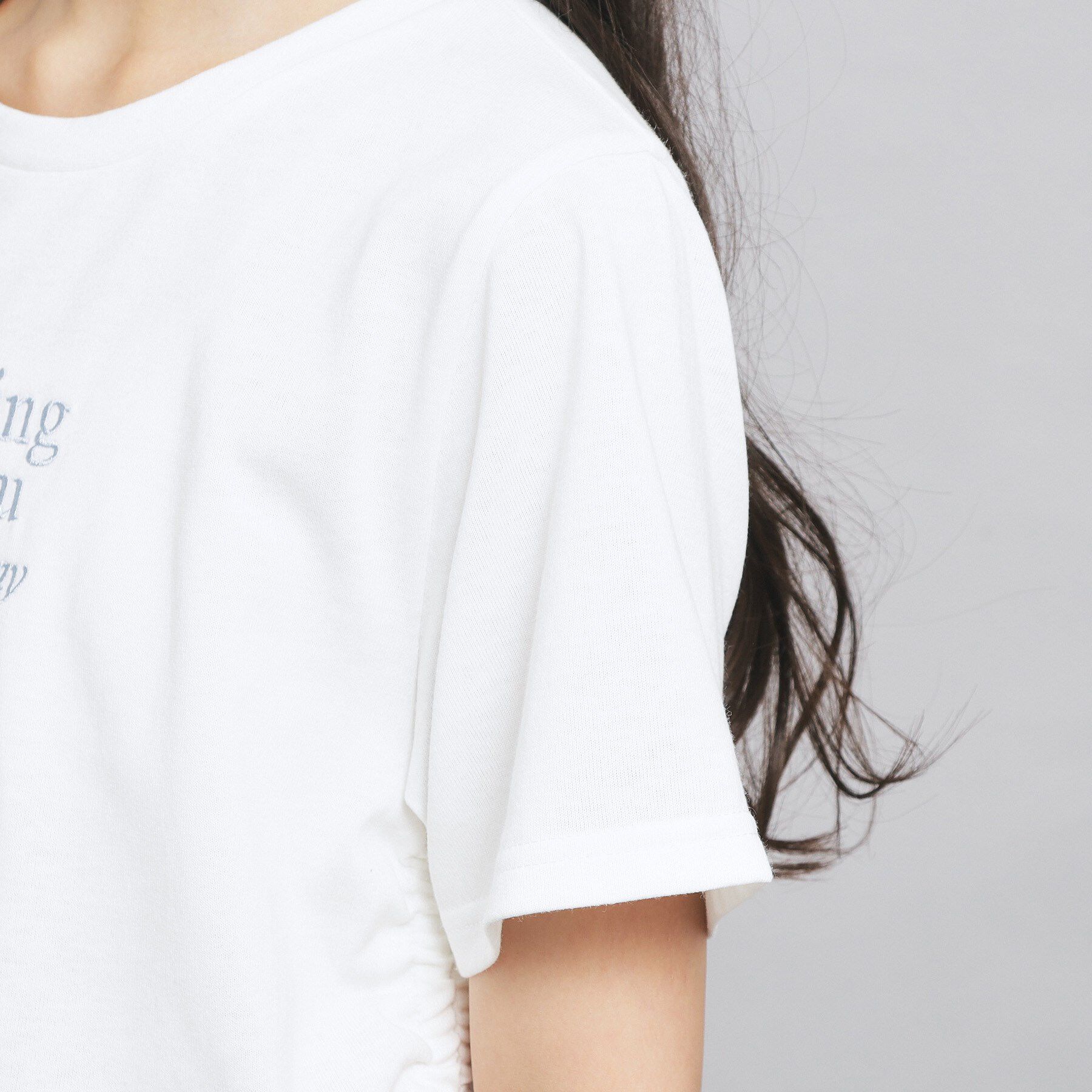 PINK-latte「裾レースドロストトップス」|Tシャツ・カットソー|