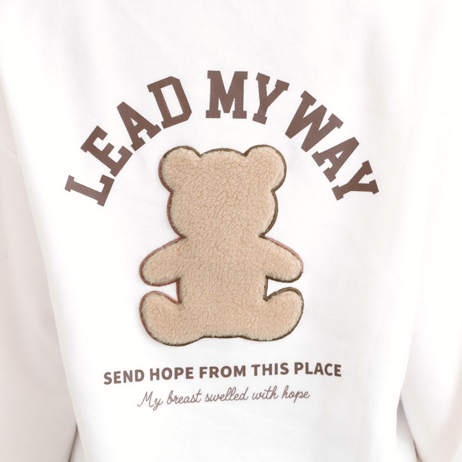 PINK-latte「ボアくまちゃんアップリケ裏起毛トレーナー」|その他|