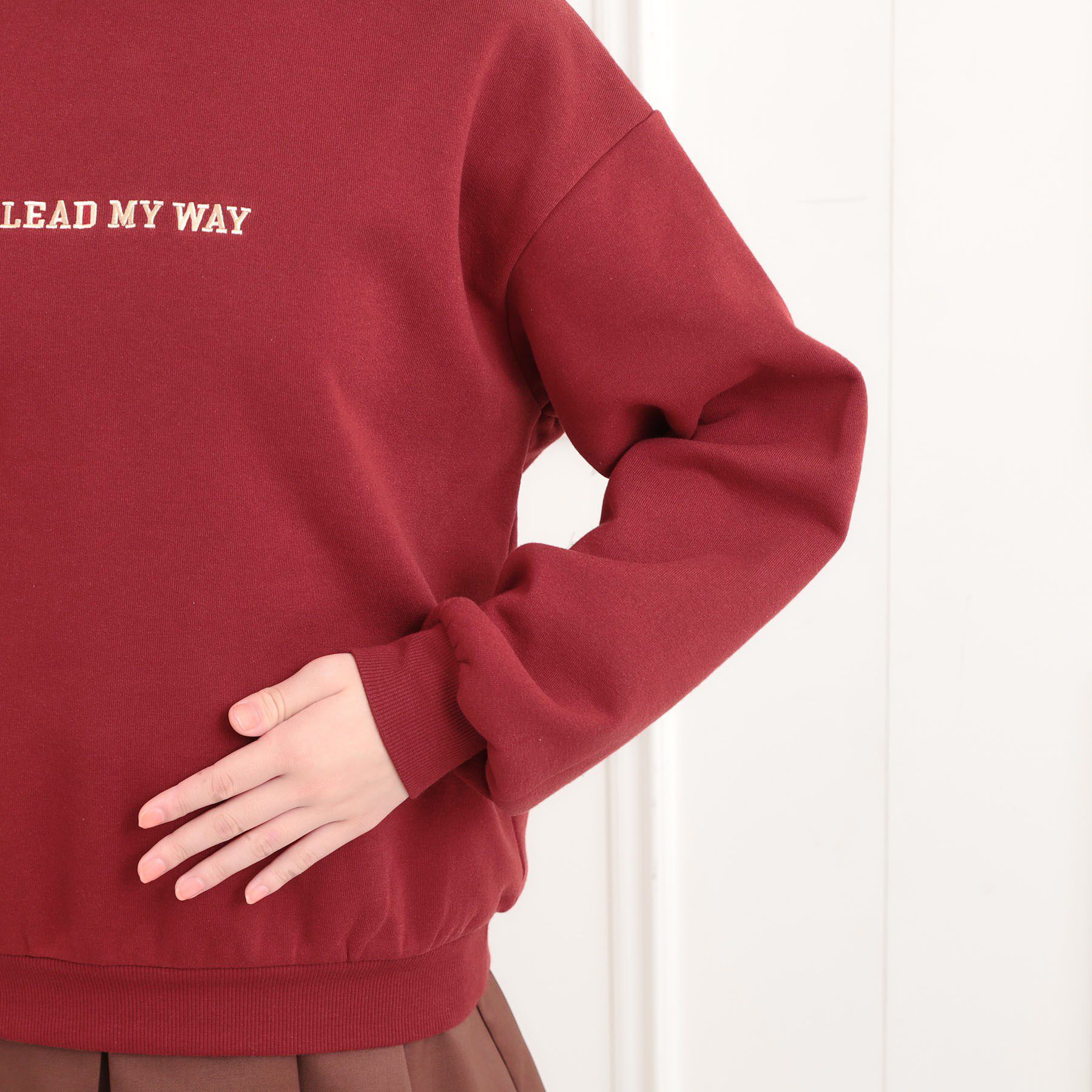 PINK-latte「ボアくまちゃんアップリケ裏起毛トレーナー」|その他|