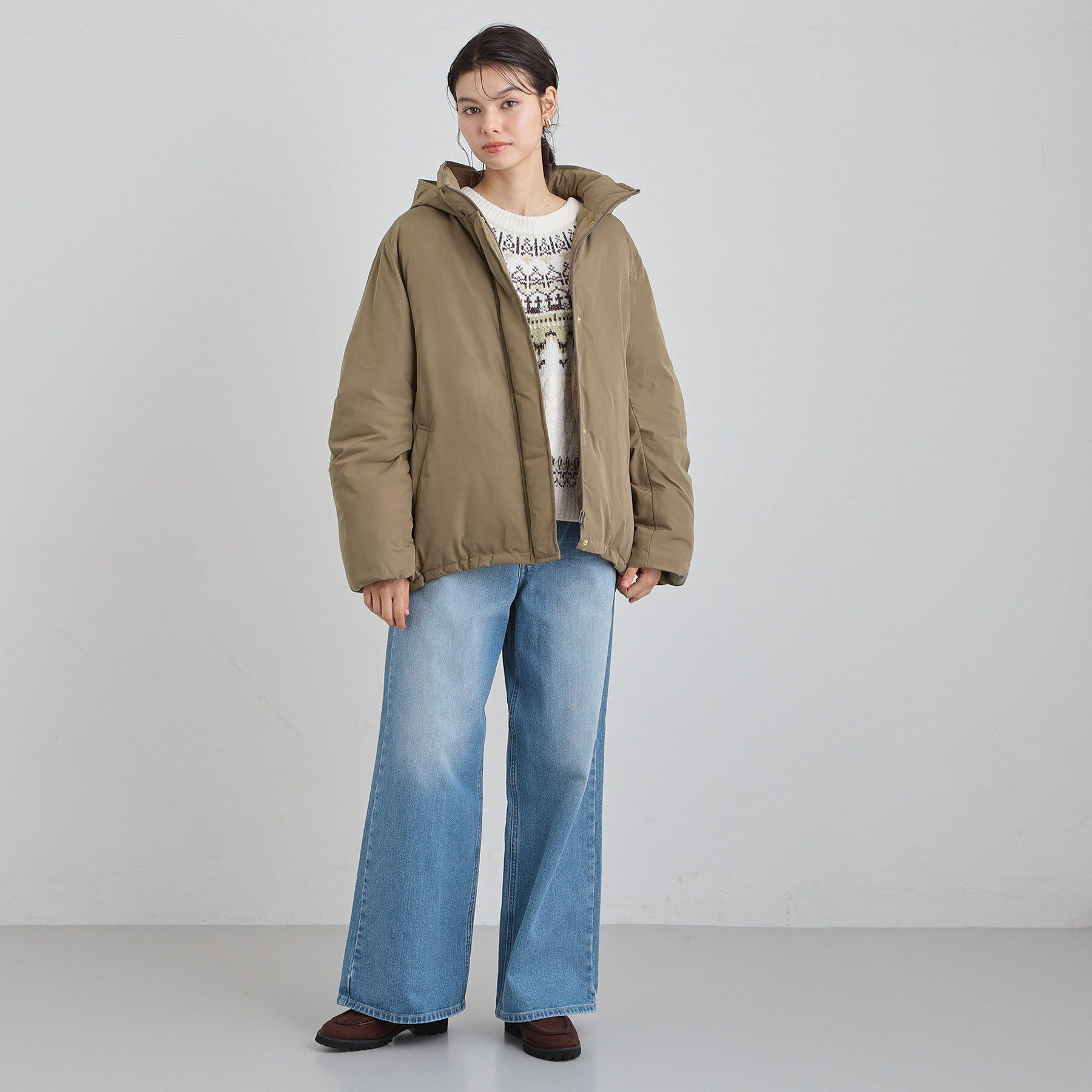 THE SHOP TK「【ぎゅっとされているような暖かさ】撥水中綿ブルゾン」|ダウン|