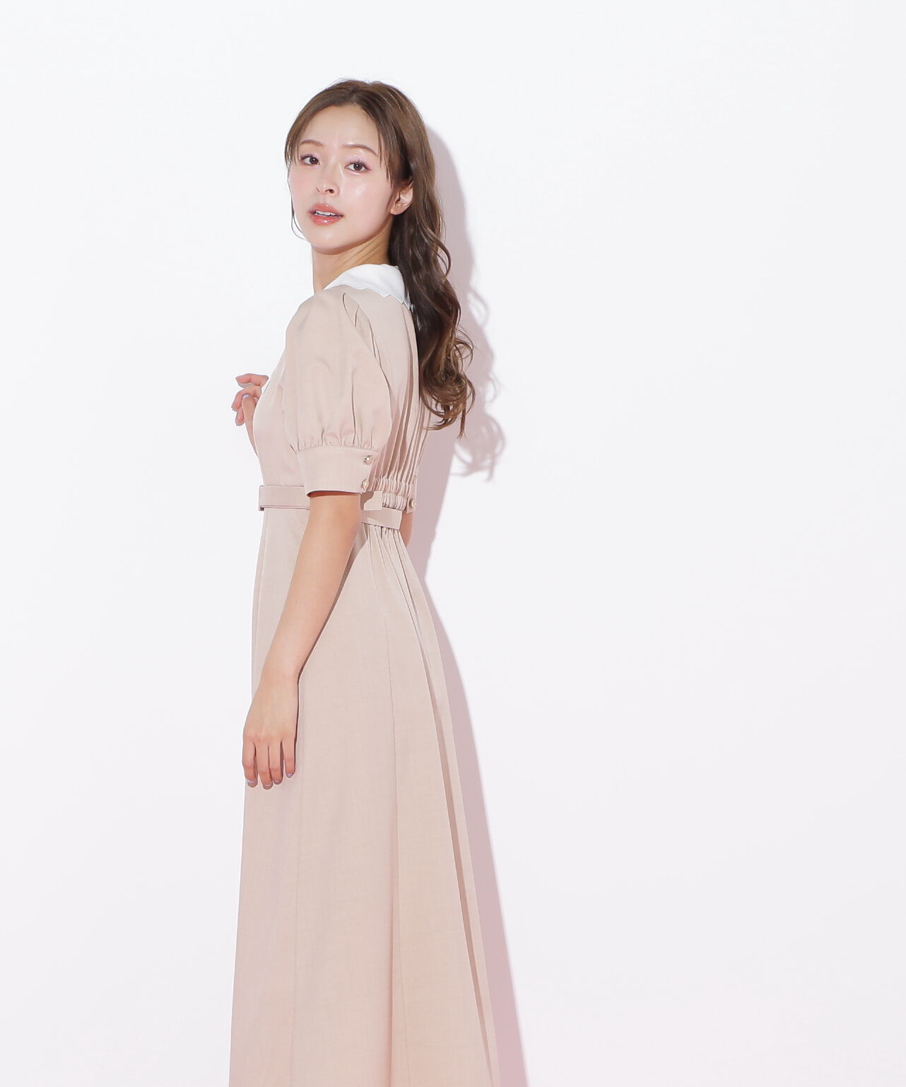  「スカラップカラーワンピース」|ワンピース|