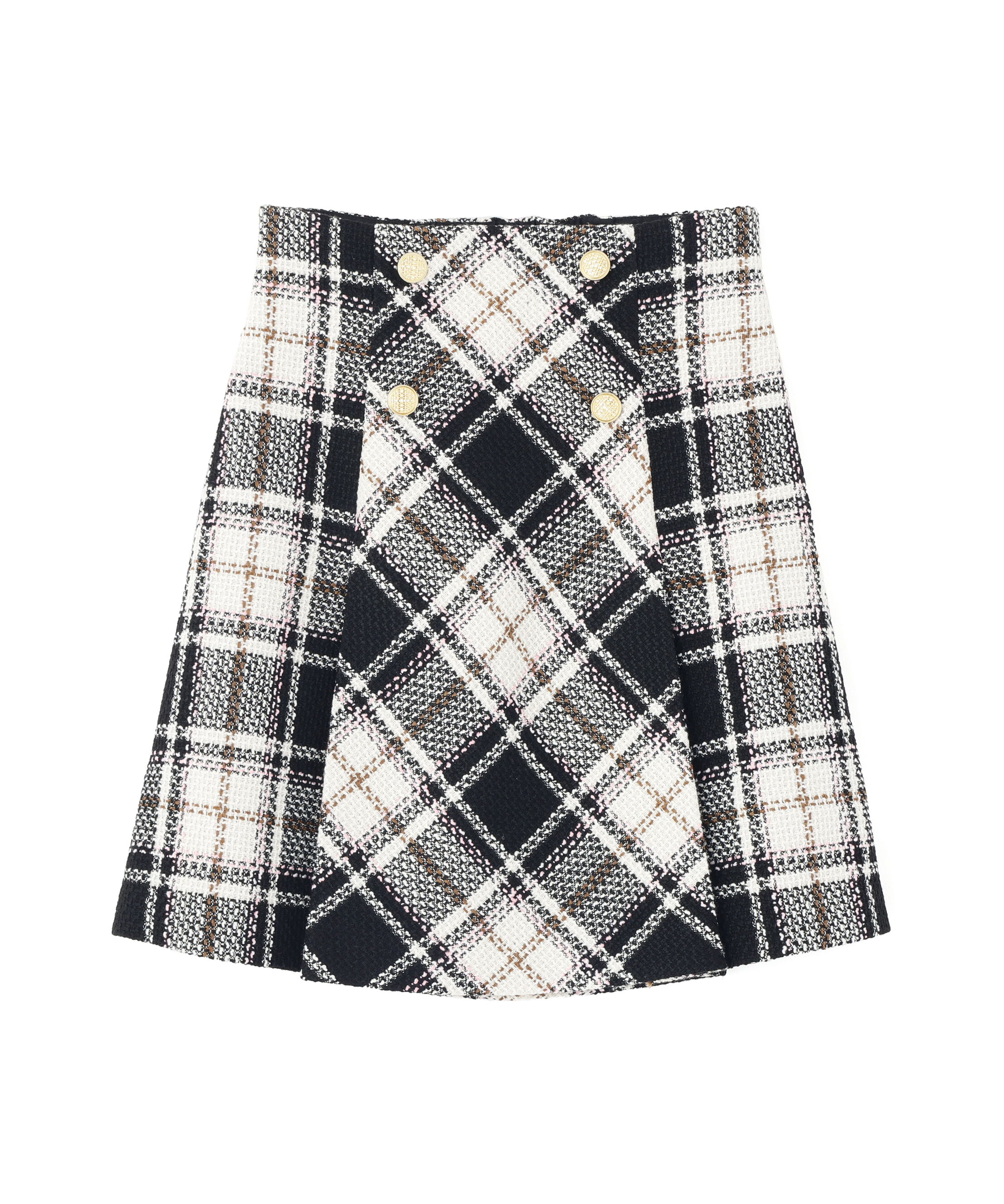  「ループヤーンチェックミニスカート」|スカート|