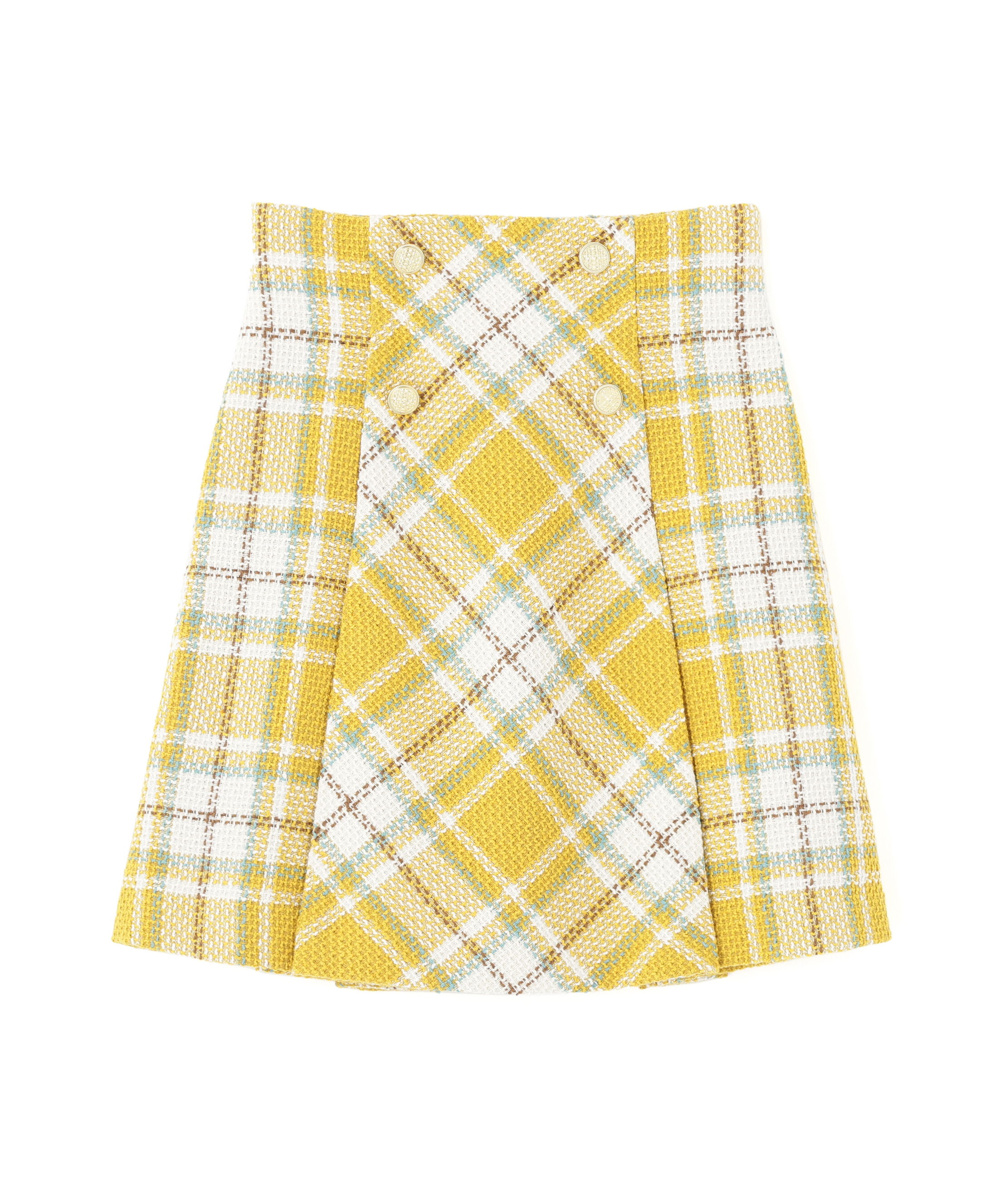  「ループヤーンチェックミニスカート」|スカート|