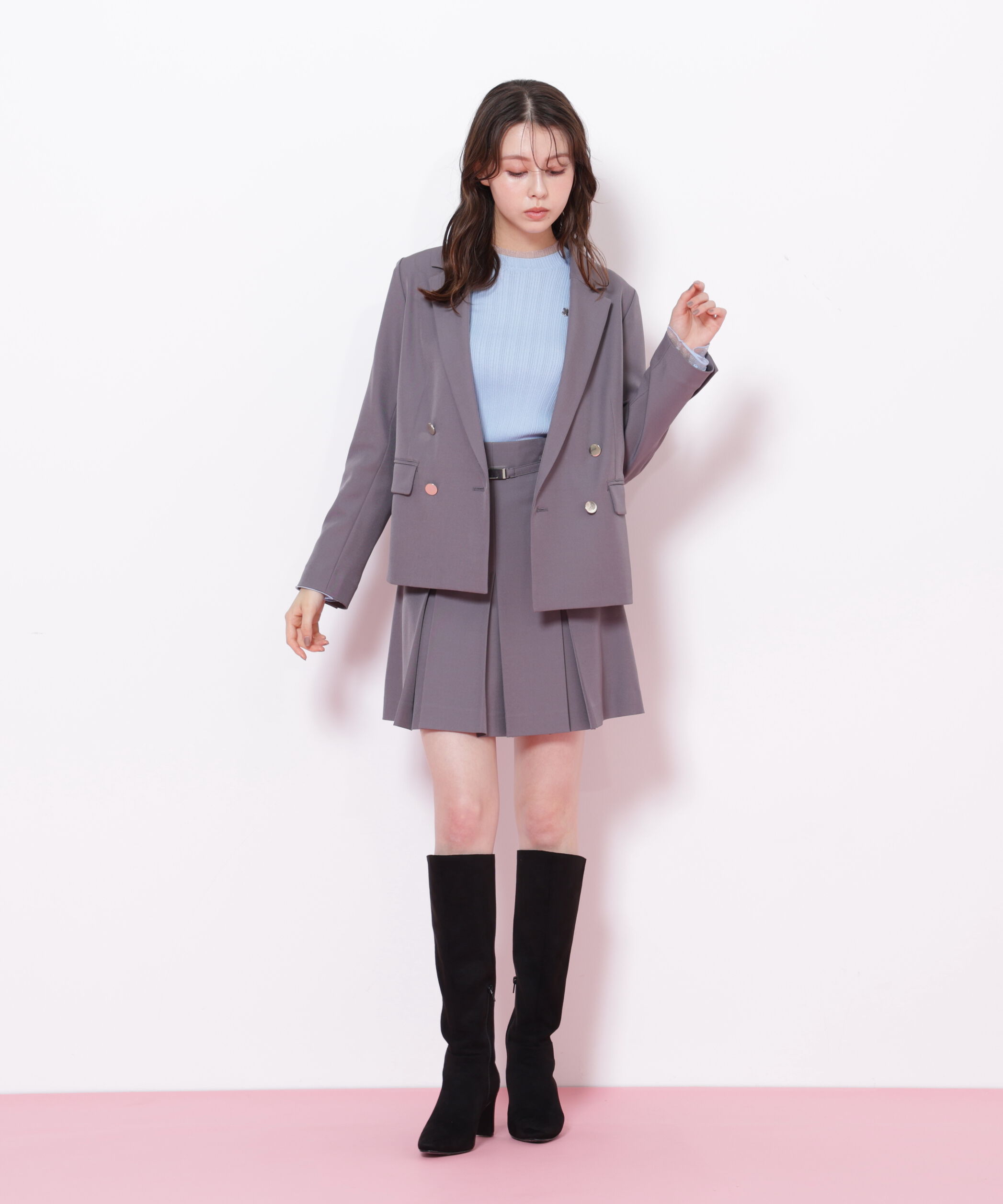  「＜セットアップ対応＞ベーシックツイルダブル釦ジャケット」|その他|