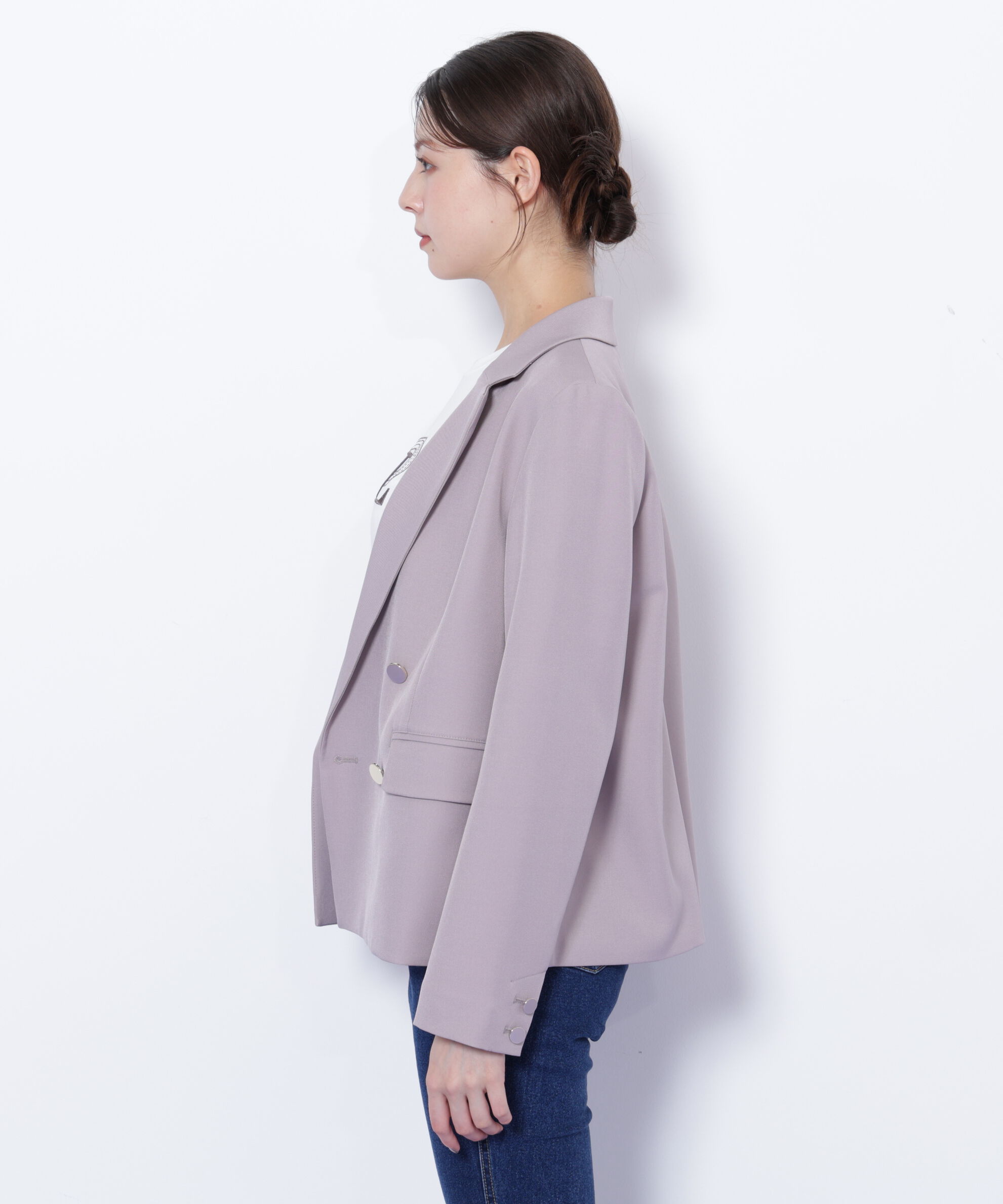  「＜セットアップ対応＞ベーシックツイルダブル釦ジャケット」|その他|