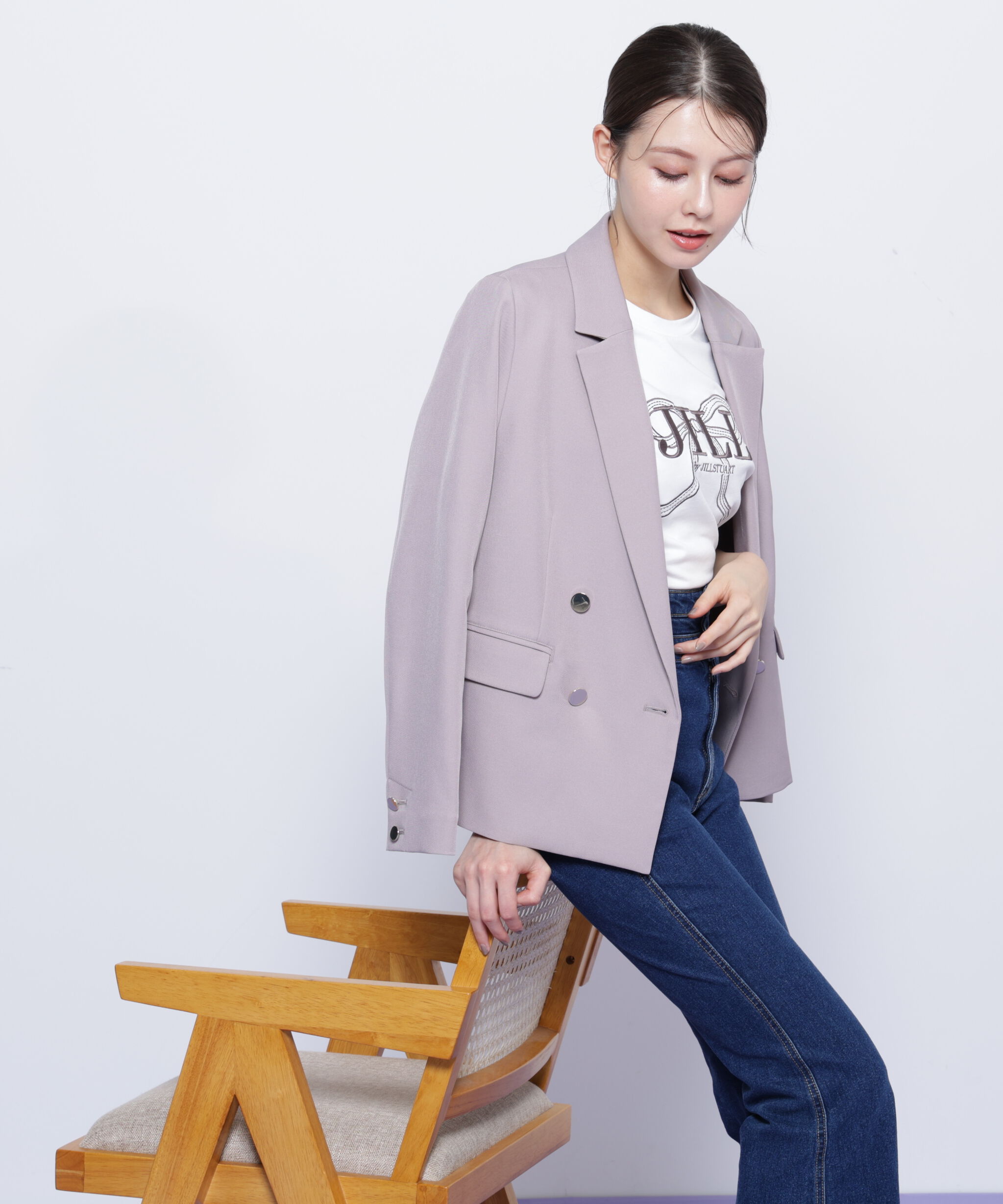  「＜セットアップ対応＞ベーシックツイルダブル釦ジャケット」|その他|