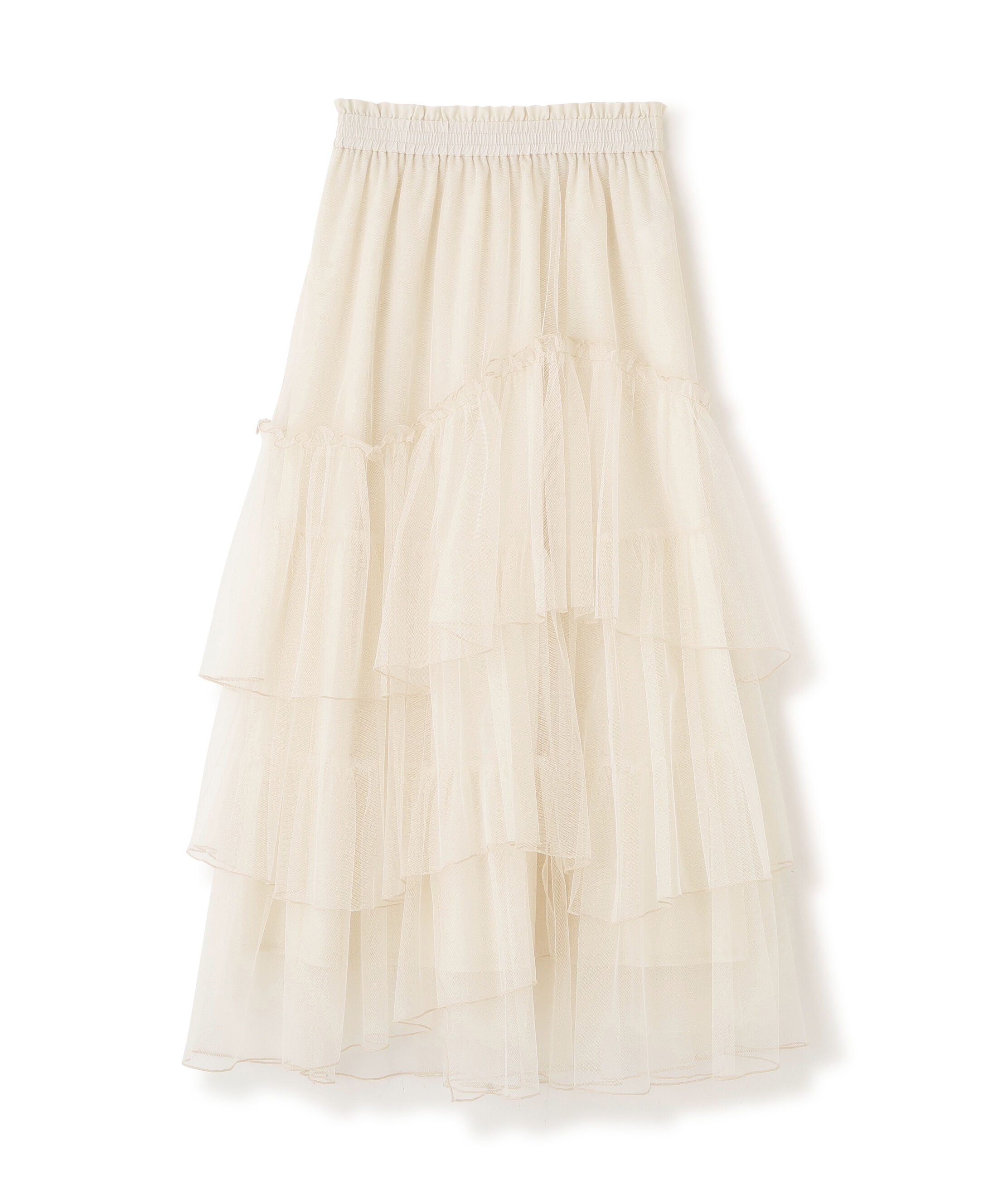  「チュールランダムティアードスカート」|スカート|