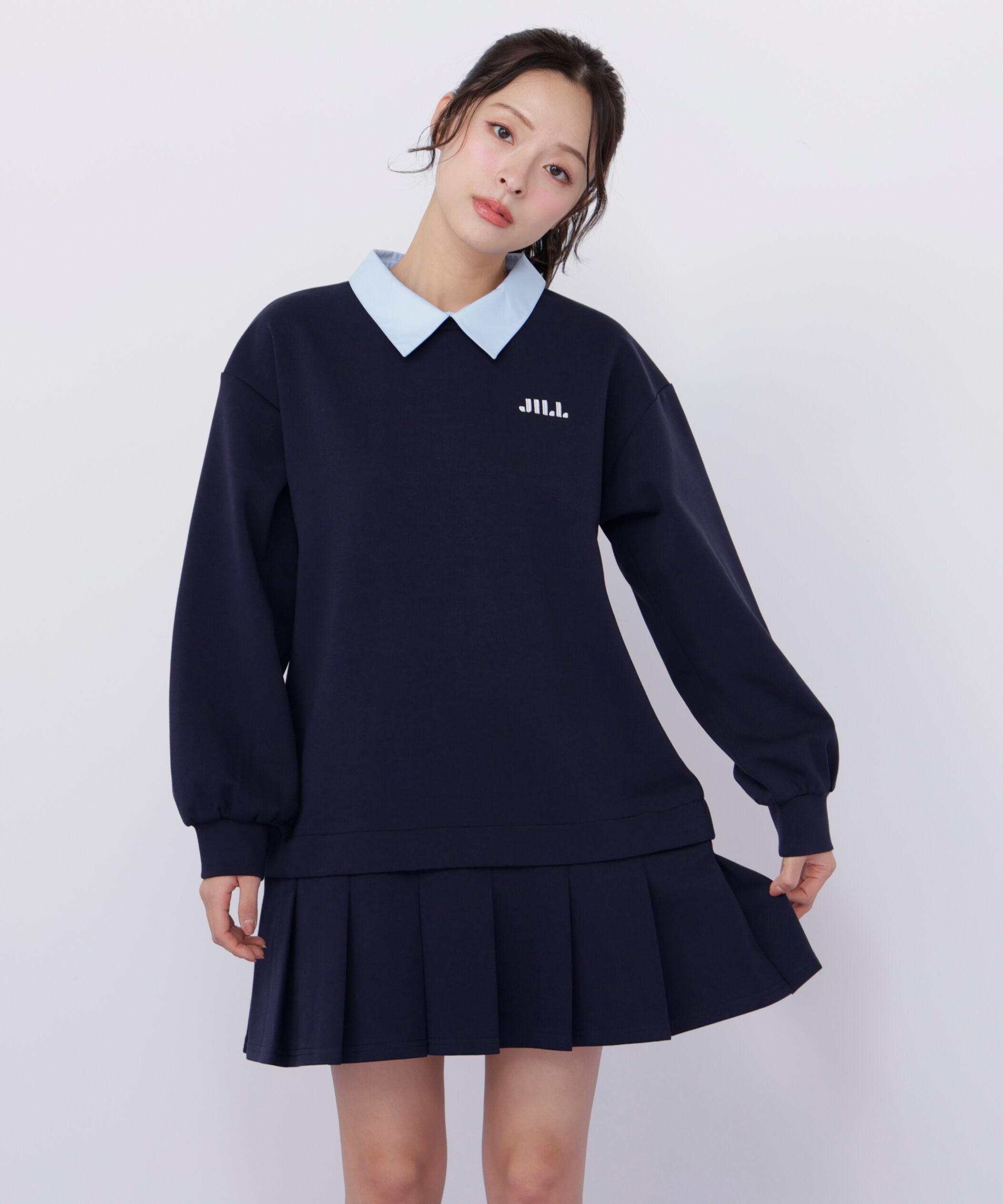  「スウェットプリーツミニワンピース」|ワンピース|