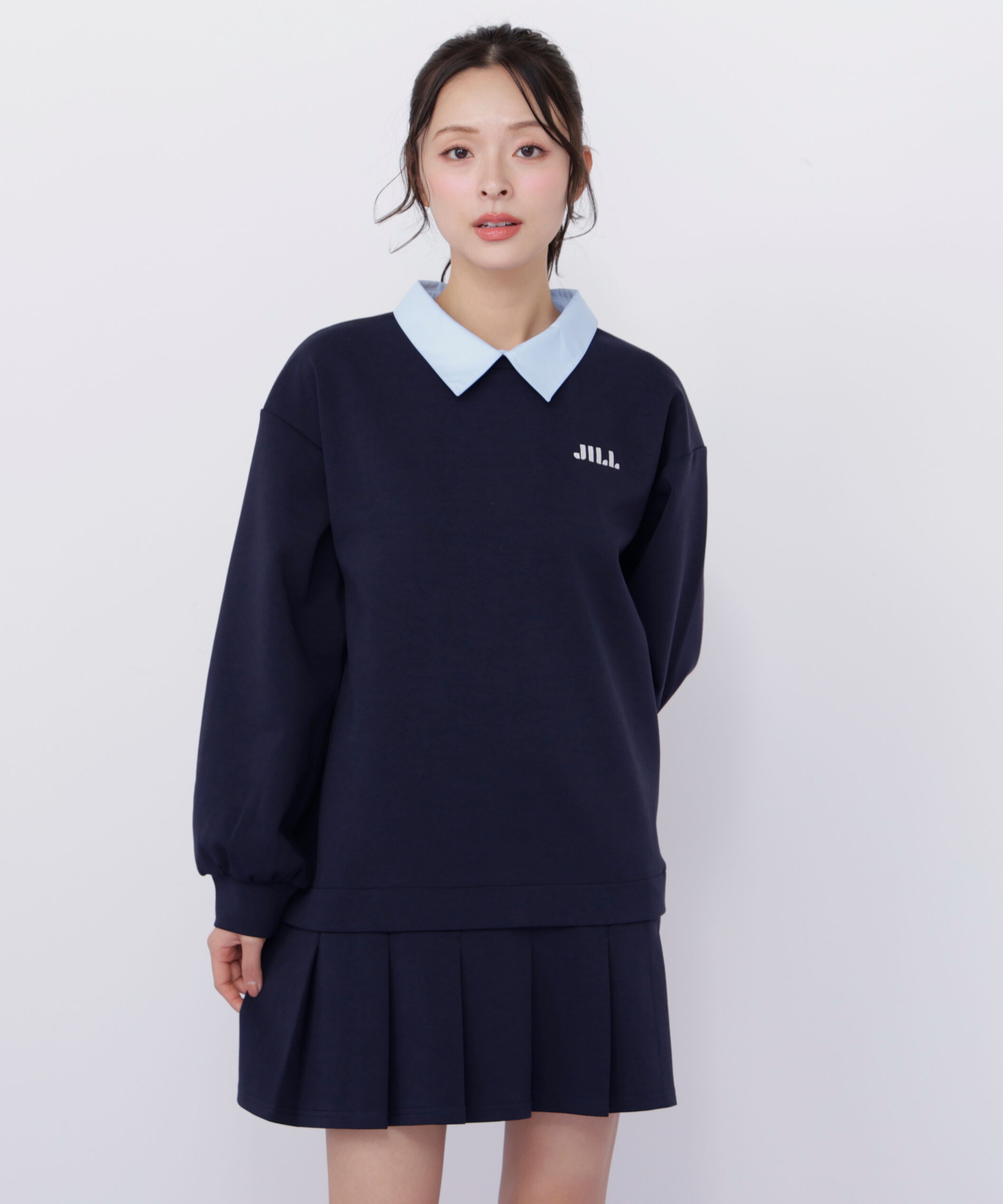  「スウェットプリーツミニワンピース」|ワンピース|