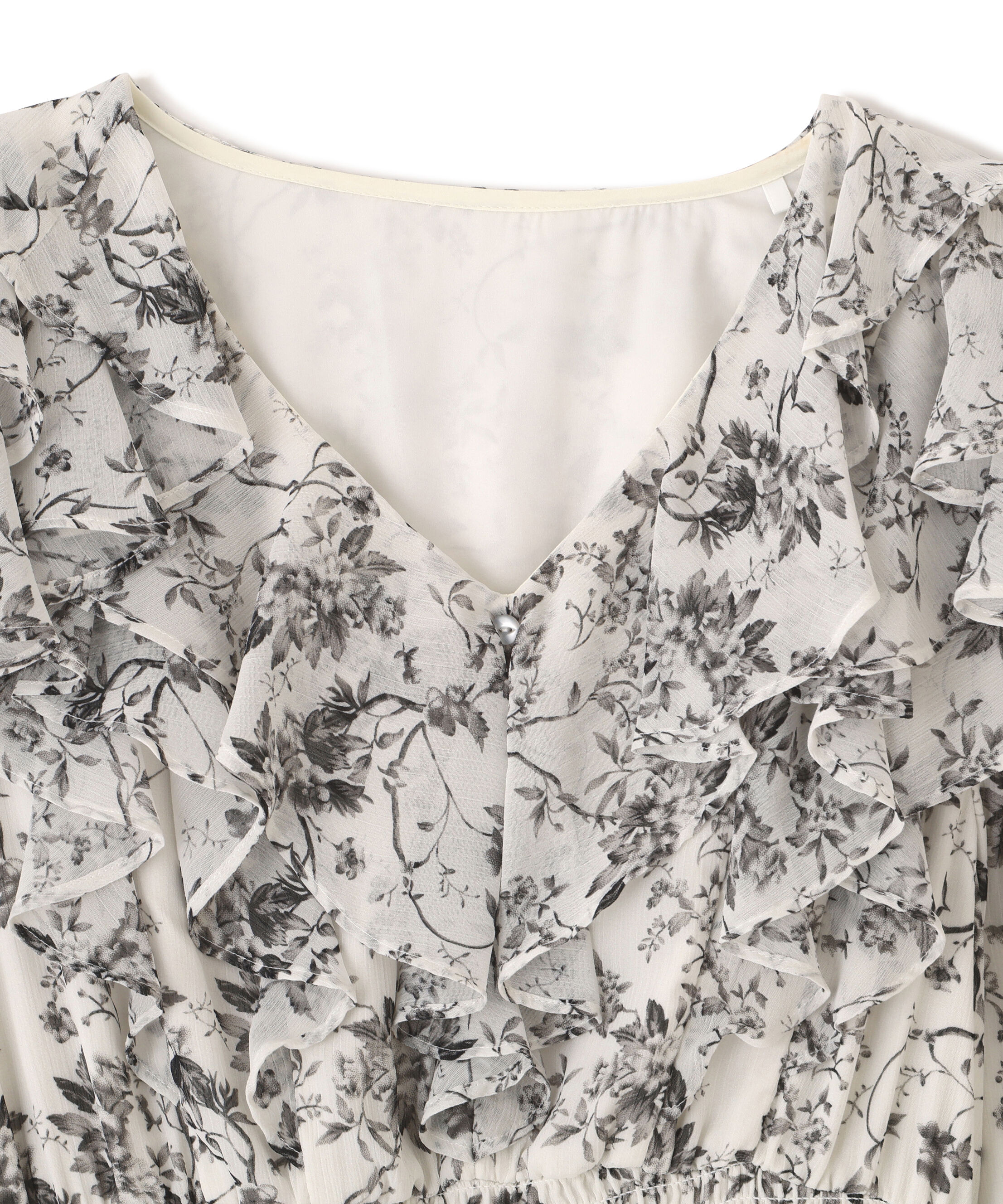  「花柄ボリュームフリルワンピース」|ワンピース|