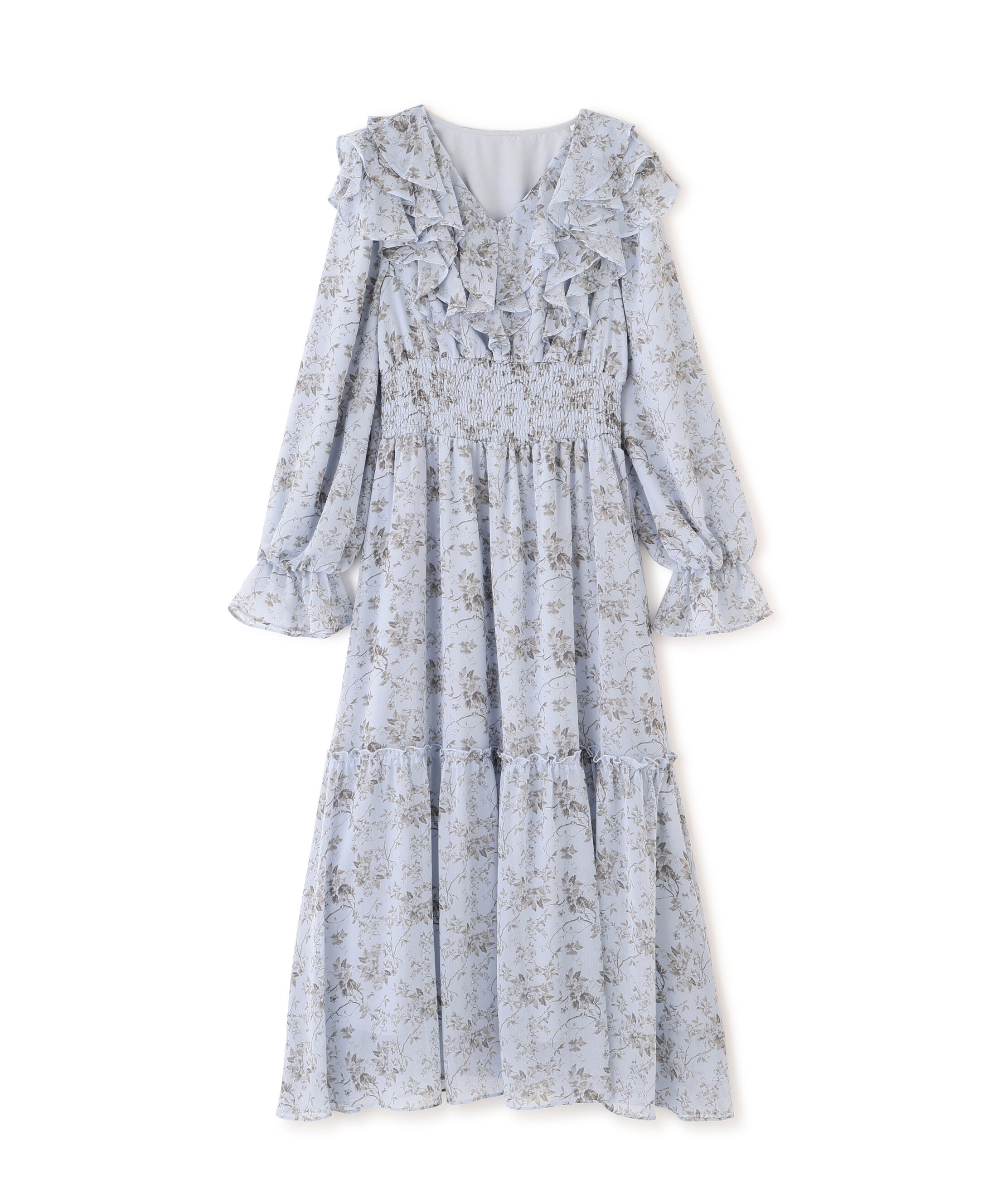  「花柄ボリュームフリルワンピース」|ワンピース|