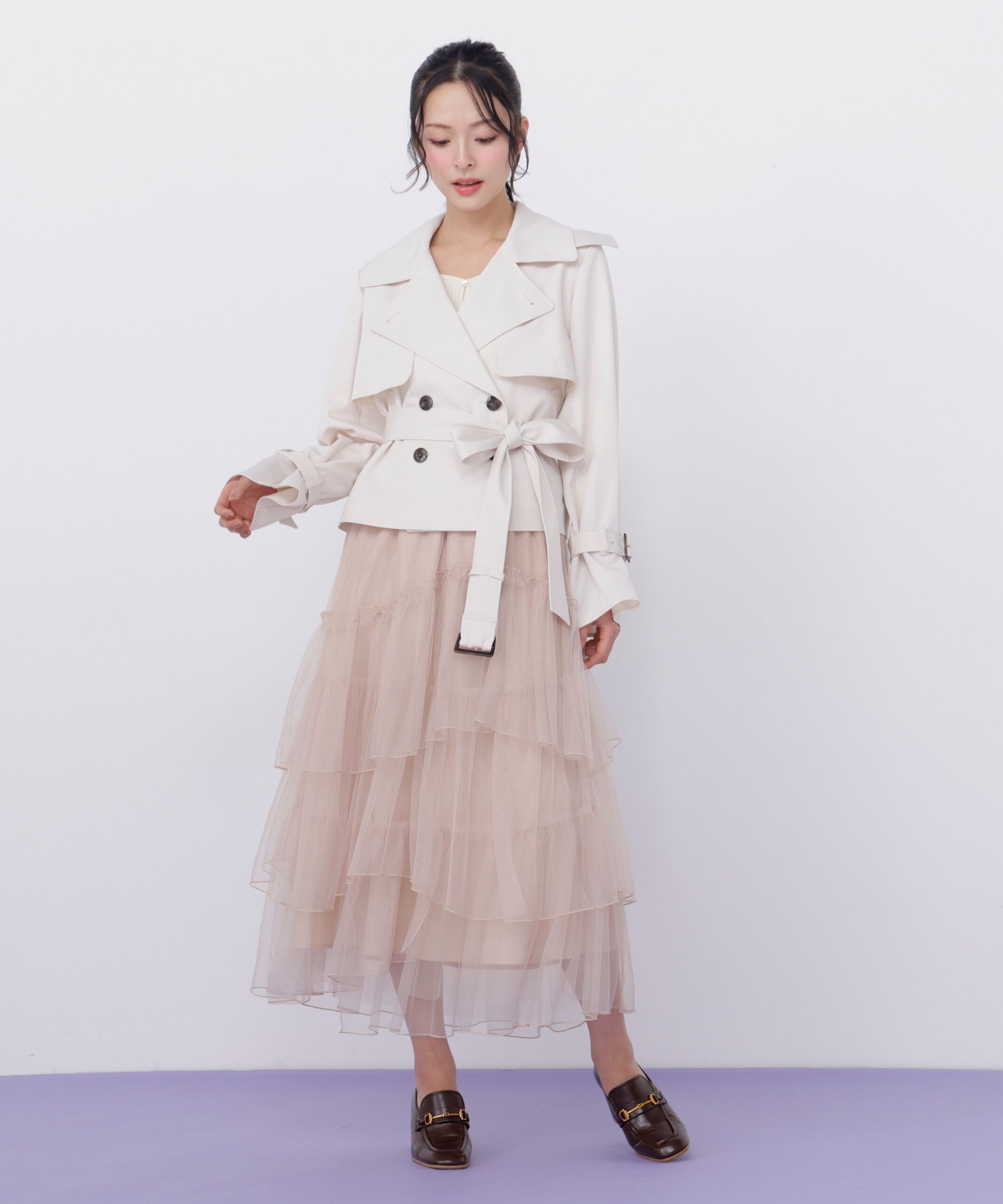  「スタンドカラーショートトレンチコート」|その他|