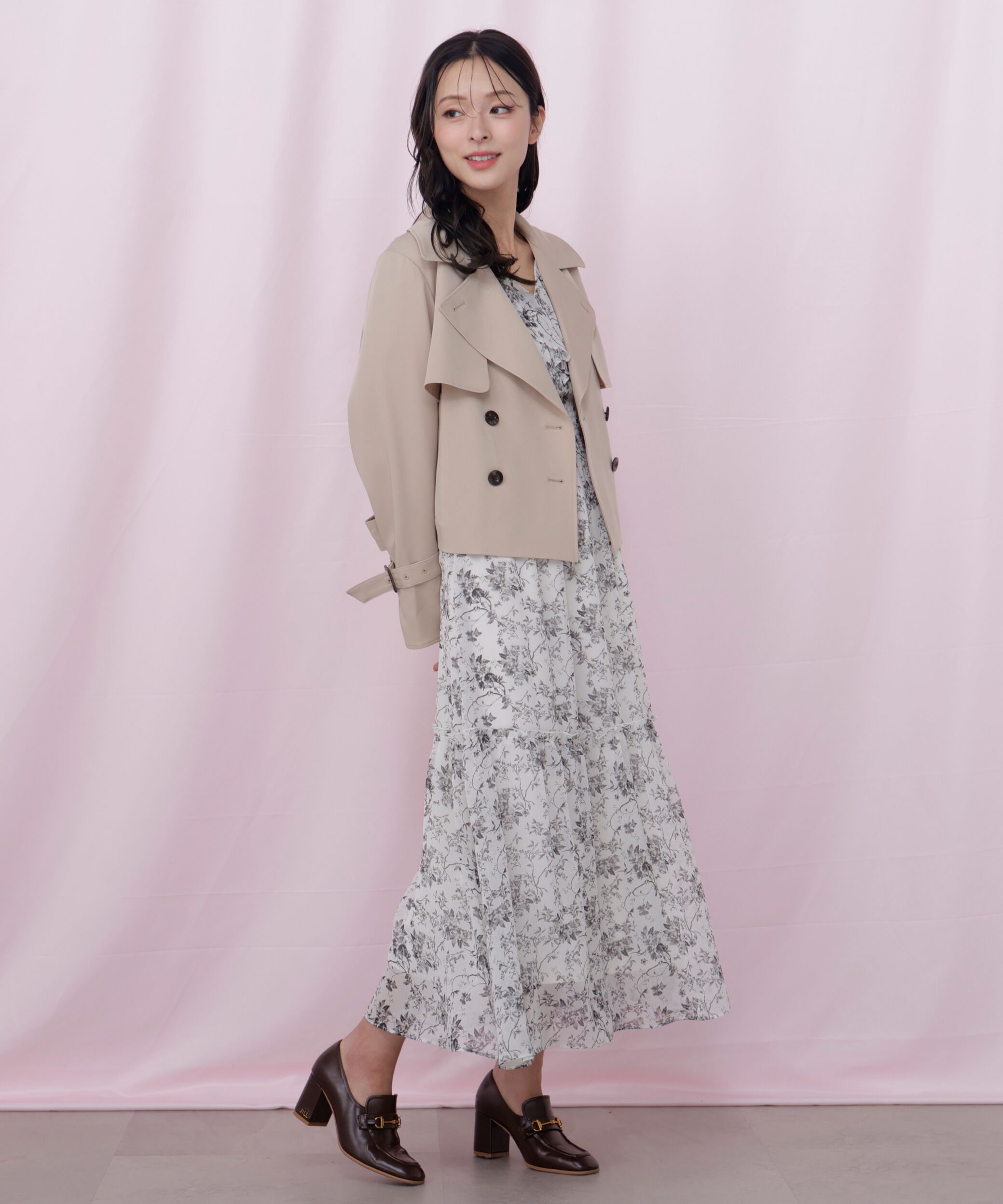  「スタンドカラーショートトレンチコート」|その他|