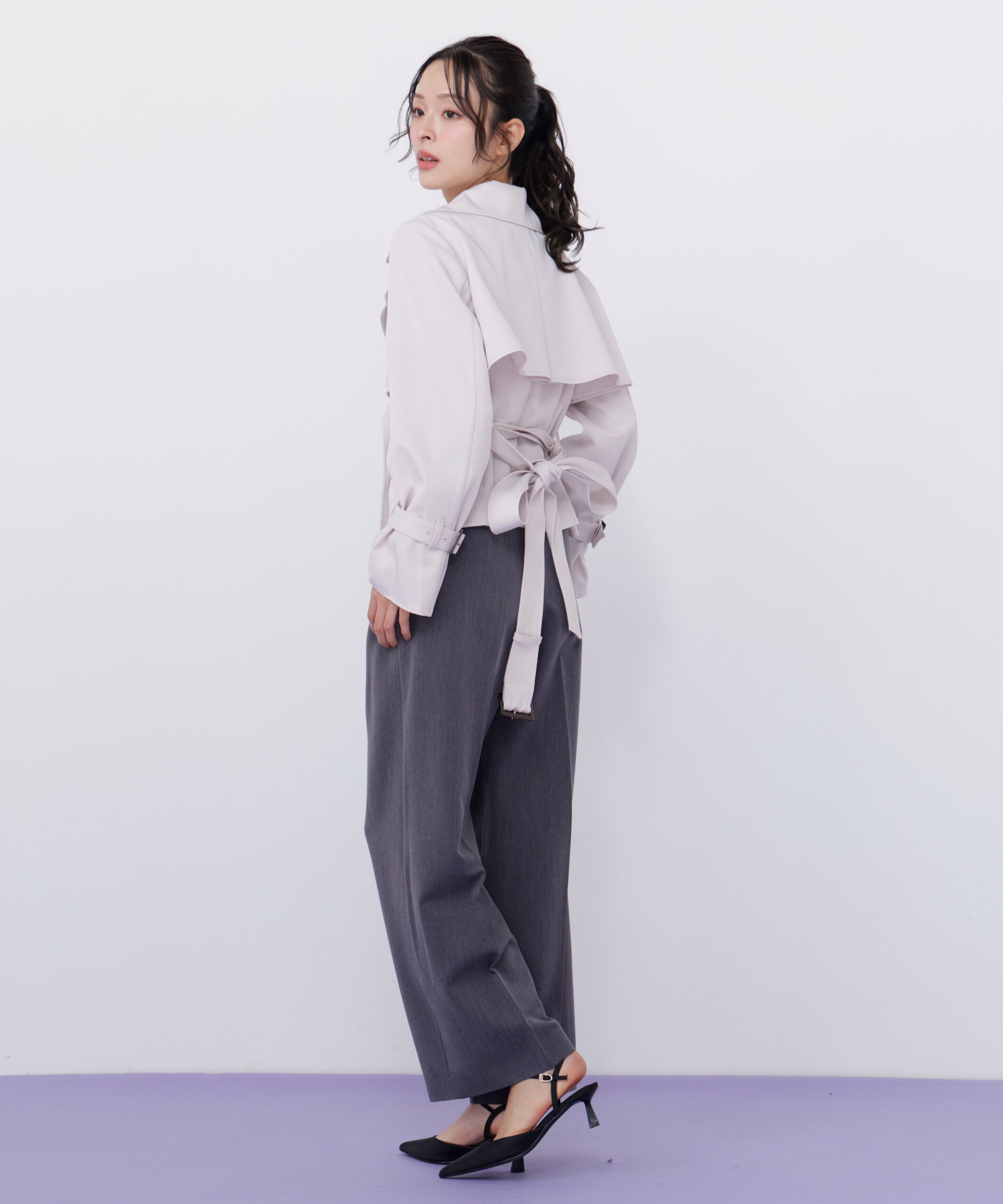  「スタンドカラーショートトレンチコート」|その他|