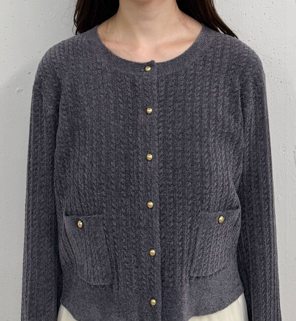 archives「モールケーブル金ボタンニットカーディガン」|カーディガン|