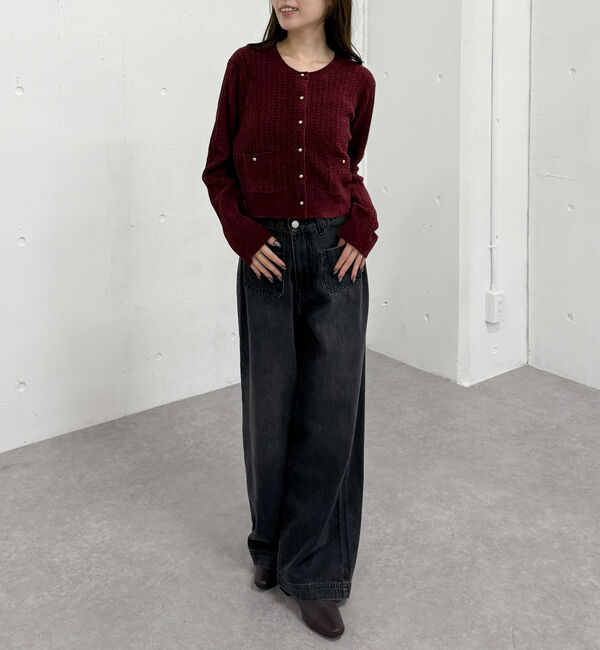 archives「モールケーブル金ボタンニットカーディガン」|カーディガン|