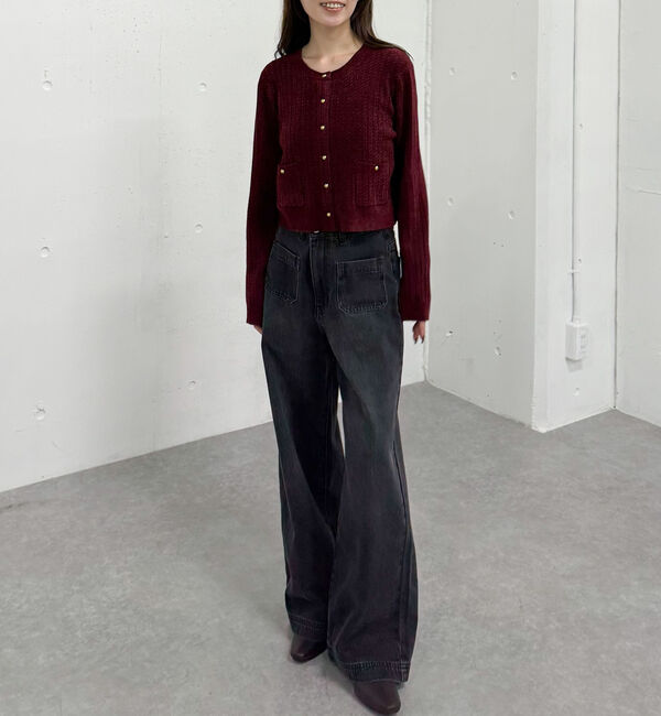 archives「モールケーブル金ボタンニットカーディガン」|カーディガン|