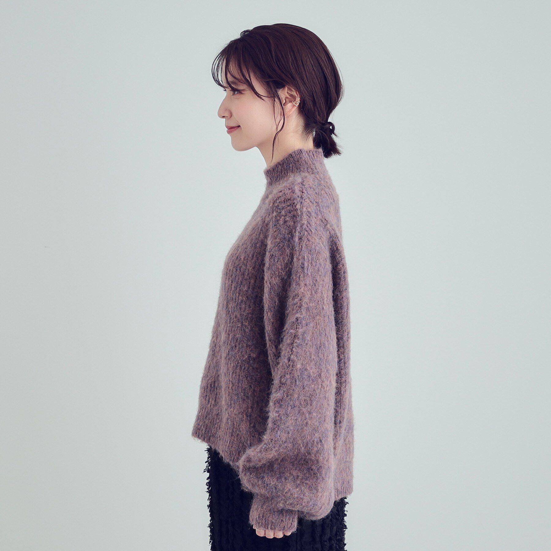 SHOO･LA･RUE「【S-LL/体型カバー】ふわふわMIXハイネックニット」|ニット・セーター|