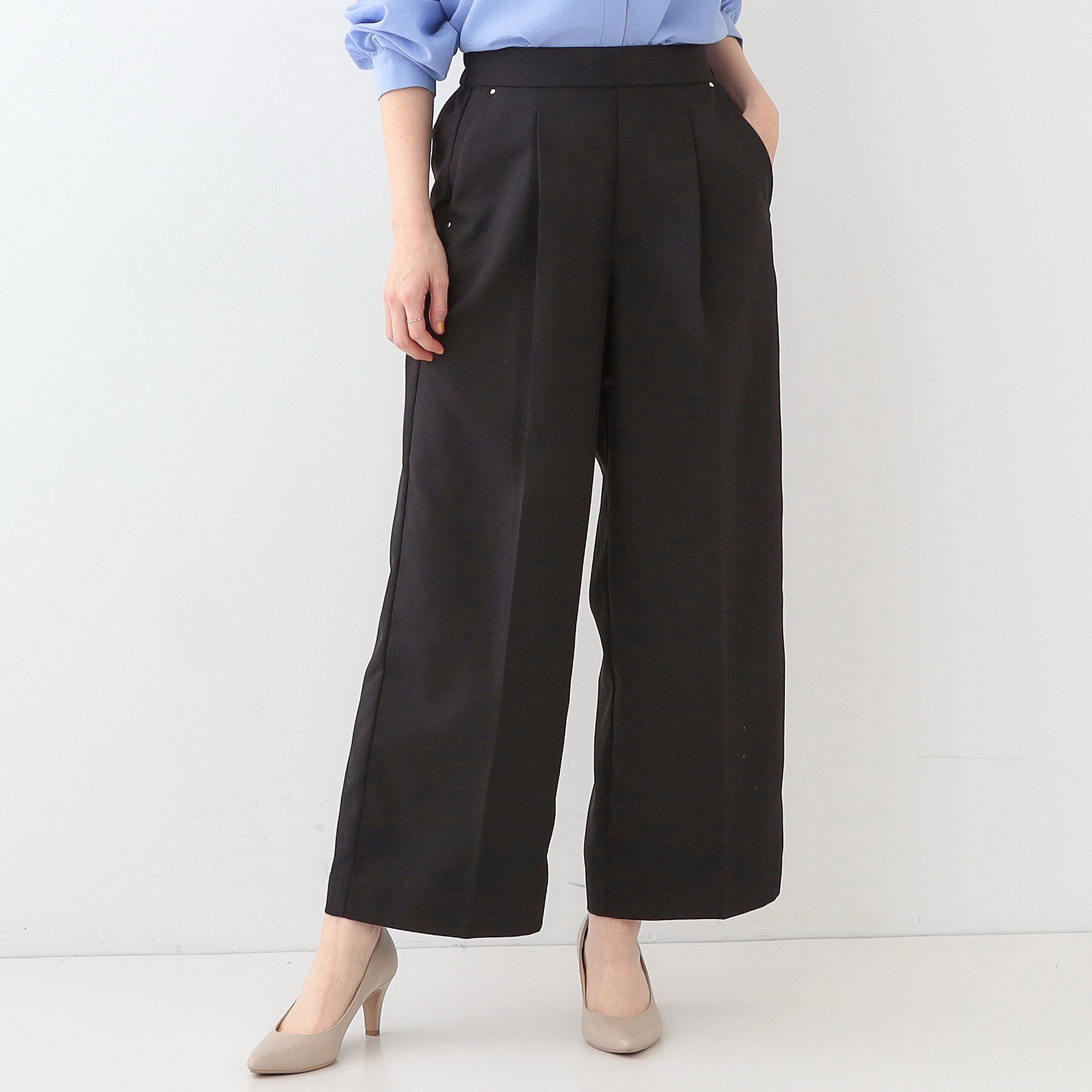 SHOO･LA･RUE「【洗える/UV/吸水速乾/アンチピリング/S-LL】 タックワイドパンツ」|その他|