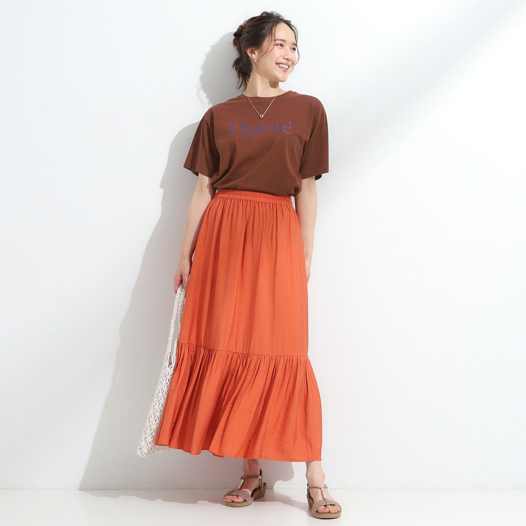 SHOO･LA･RUE「麻調ティアードスカート」|スカート|