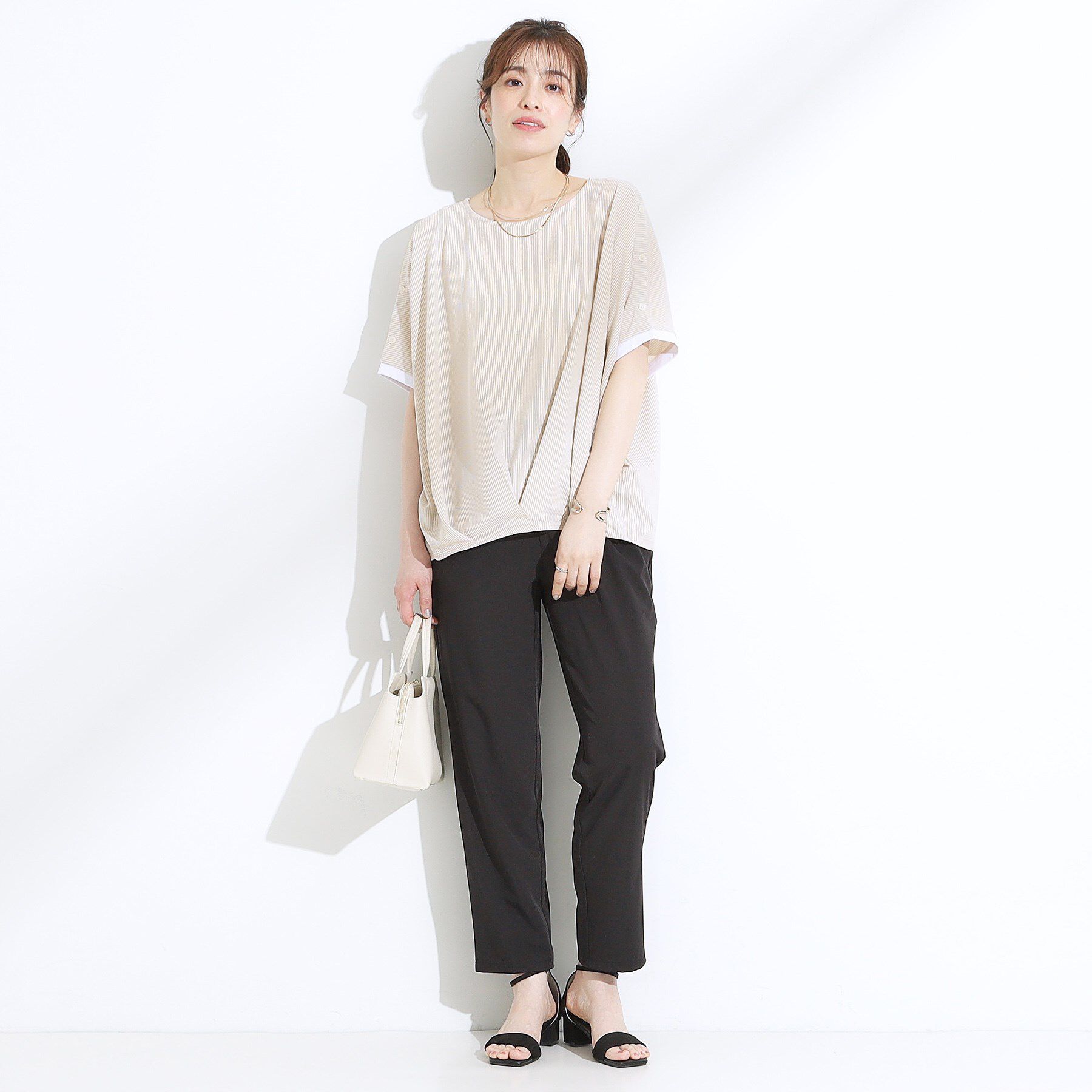 SHOO･LA･RUE「【ひんやり/UV】高気温でも快適に インせず決まるドルマントップス」|Tシャツ・カットソー|