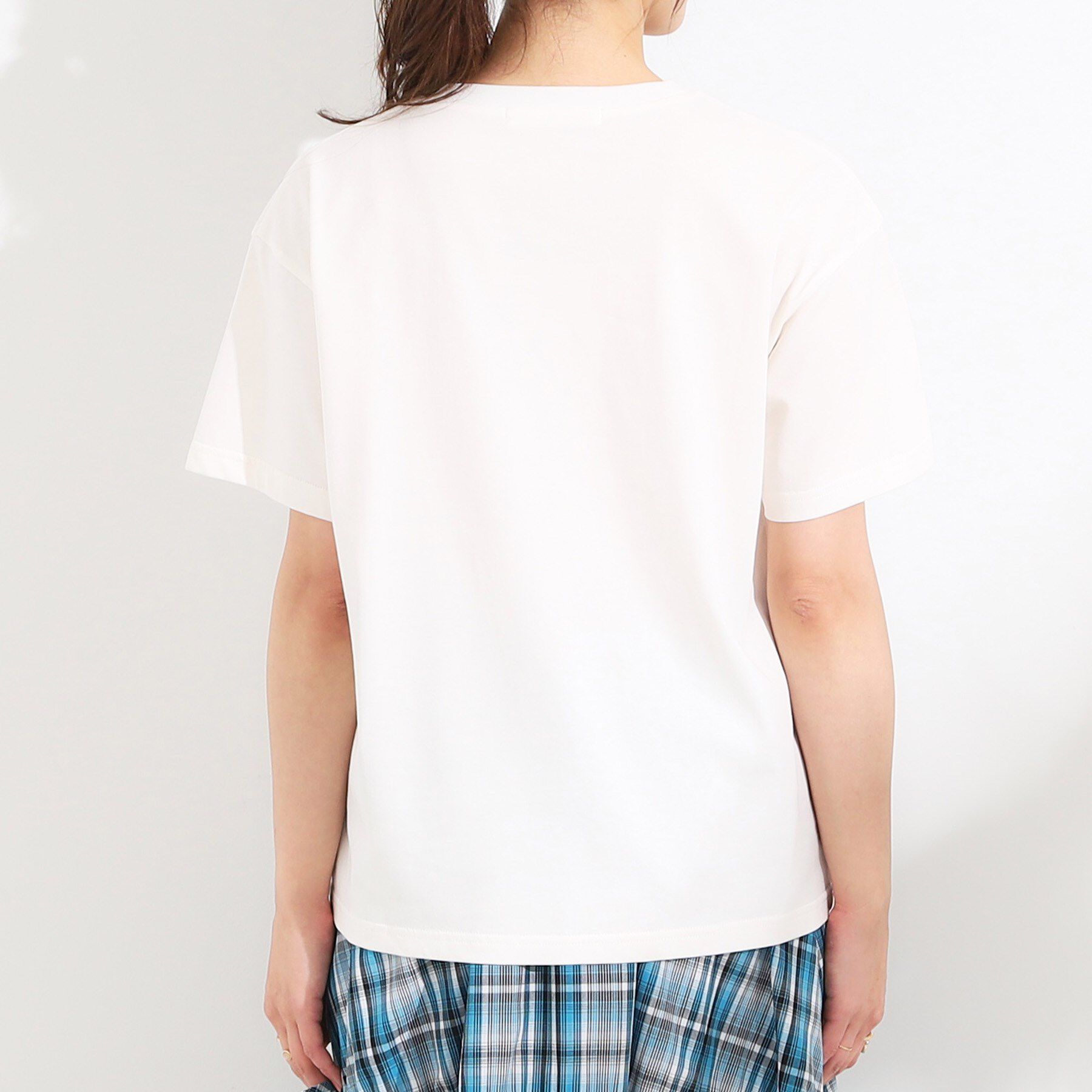 SHOO･LA･RUE「【ひんやり/S-LL】サガラ刺繍ロゴTシャツ」|Tシャツ・カットソー|