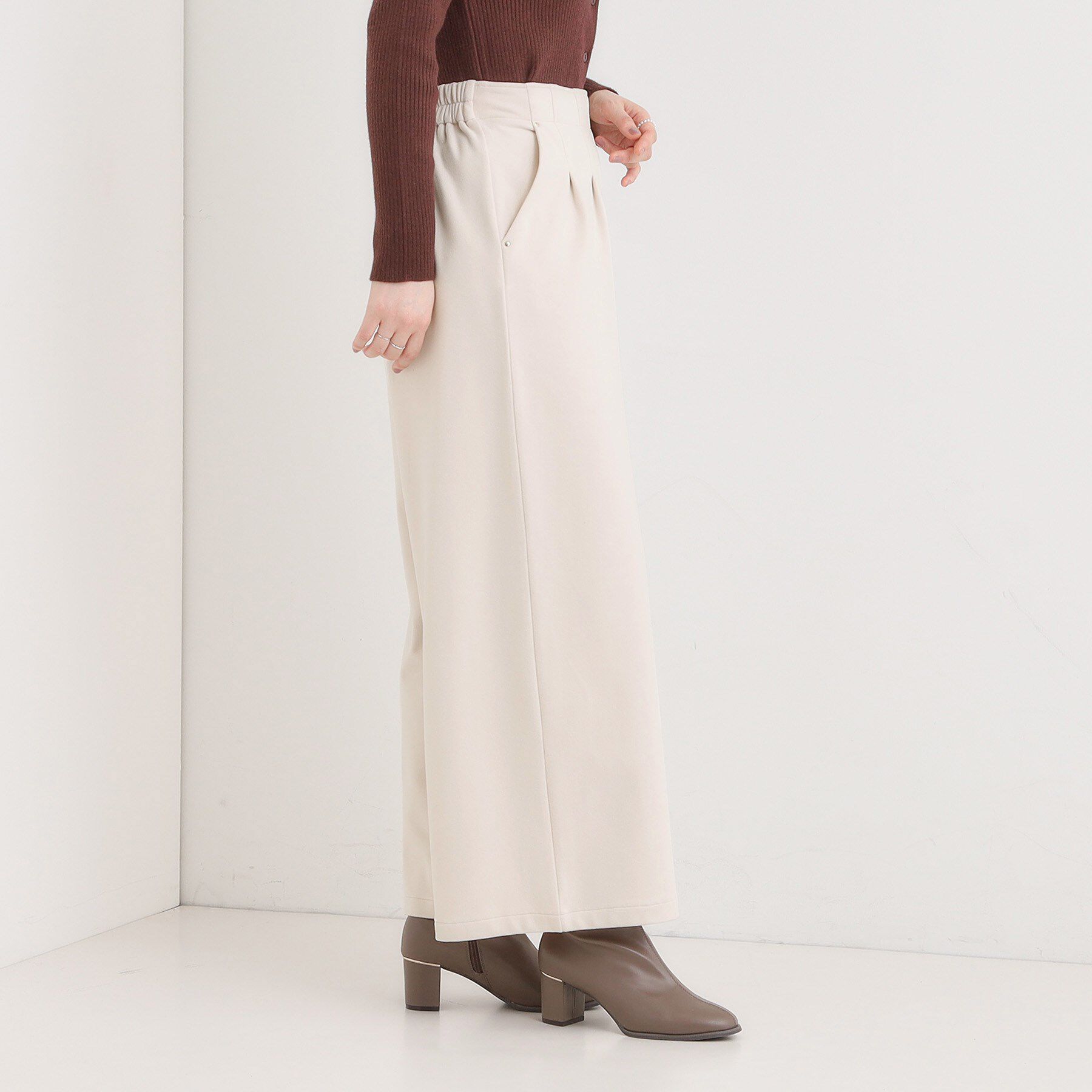 SHOO･LA･RUE「【着丈選べる/きっと虜になる】あったかもちもち ワイドパンツ」|その他|