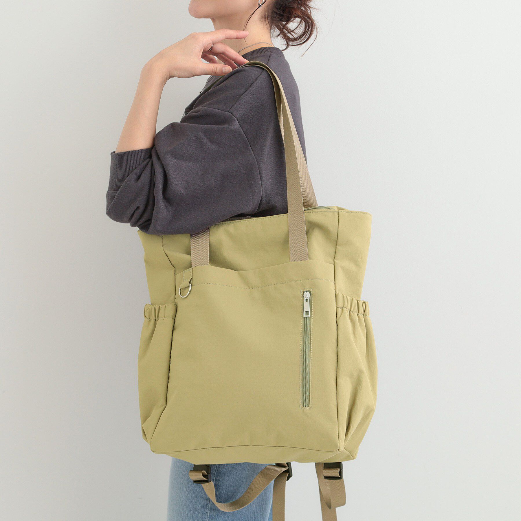 SHOO･LA･RUE「【撥水】トートにもなるスクエアリュック」|リュック|