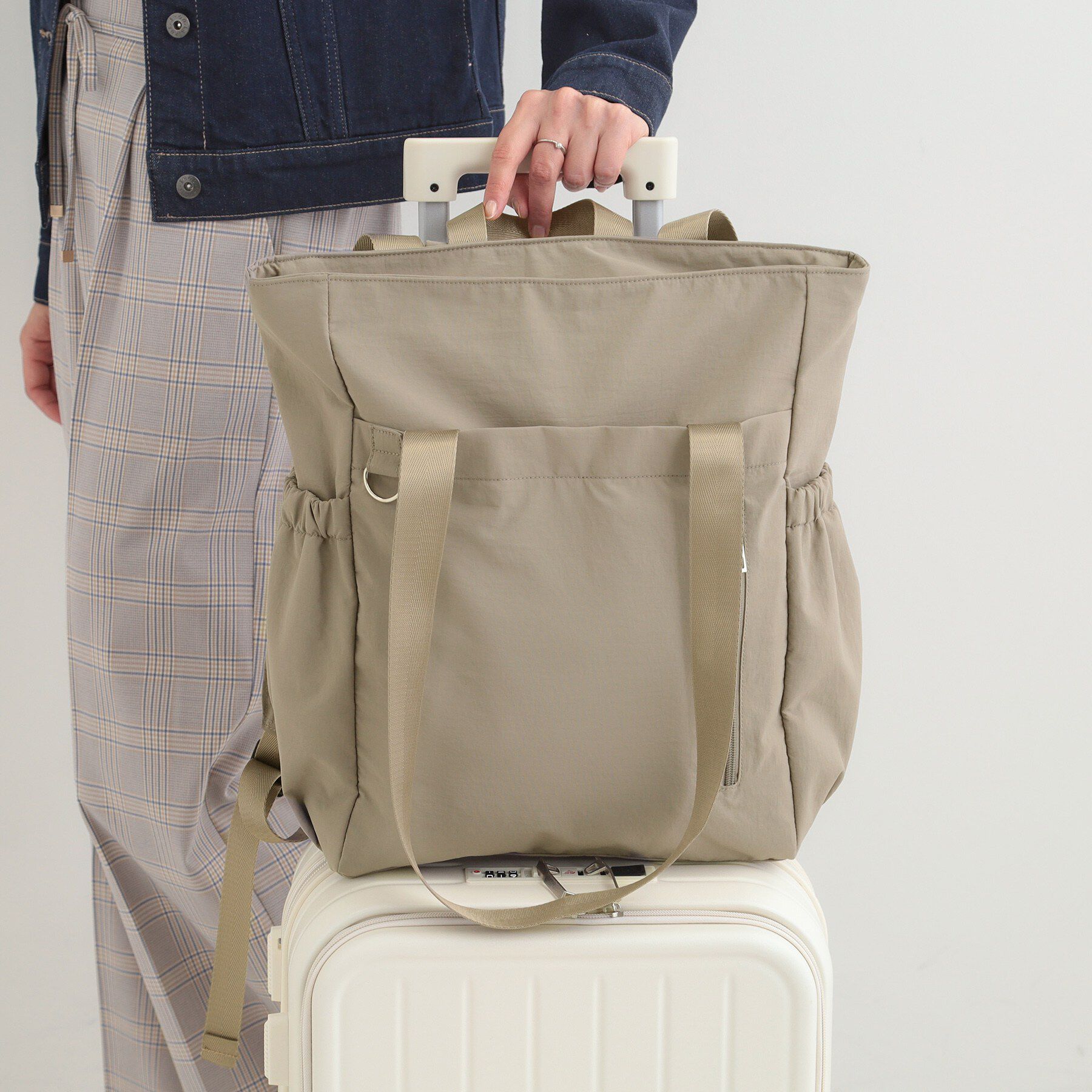 SHOO･LA･RUE「【撥水】トートにもなるスクエアリュック」|リュック|