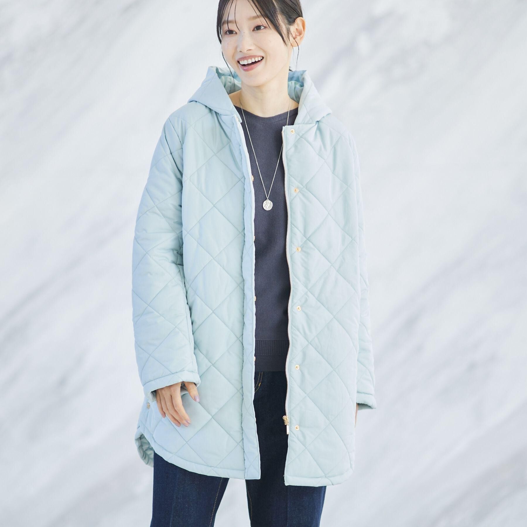 Dessin「【2WAY/洗える】中綿キルトコート」|ダウン|