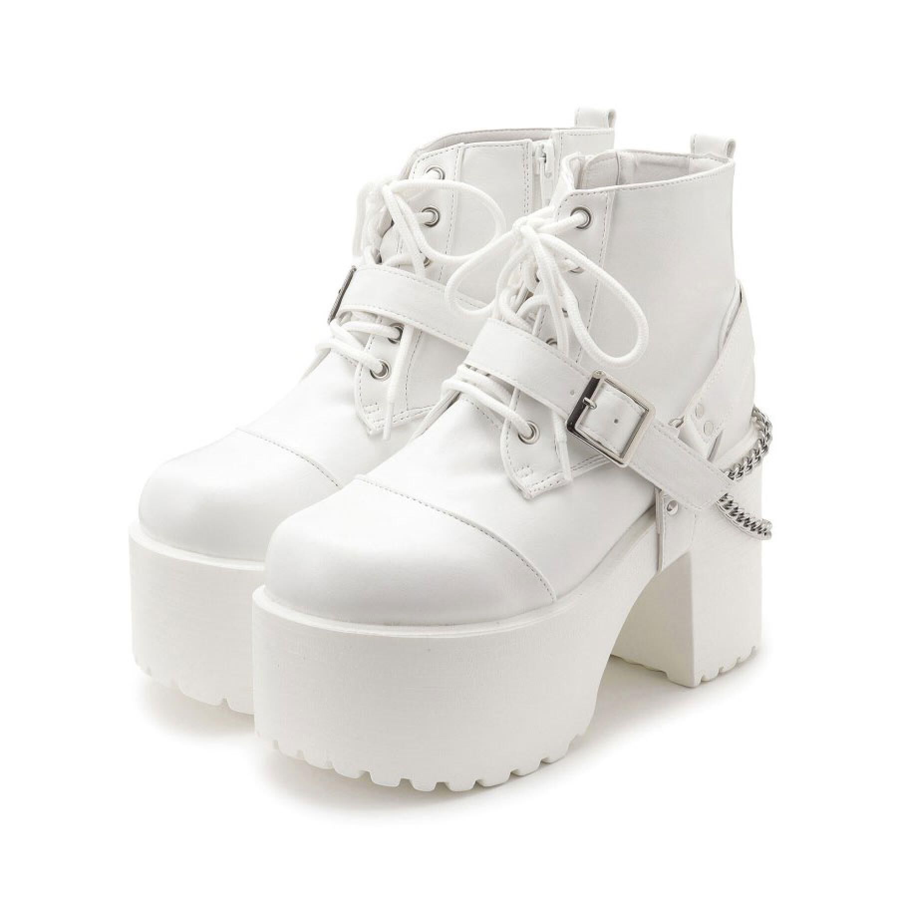 csT&P「ベルト取り外し可厚底ベルト付きブーツ」|ショートブーツ|