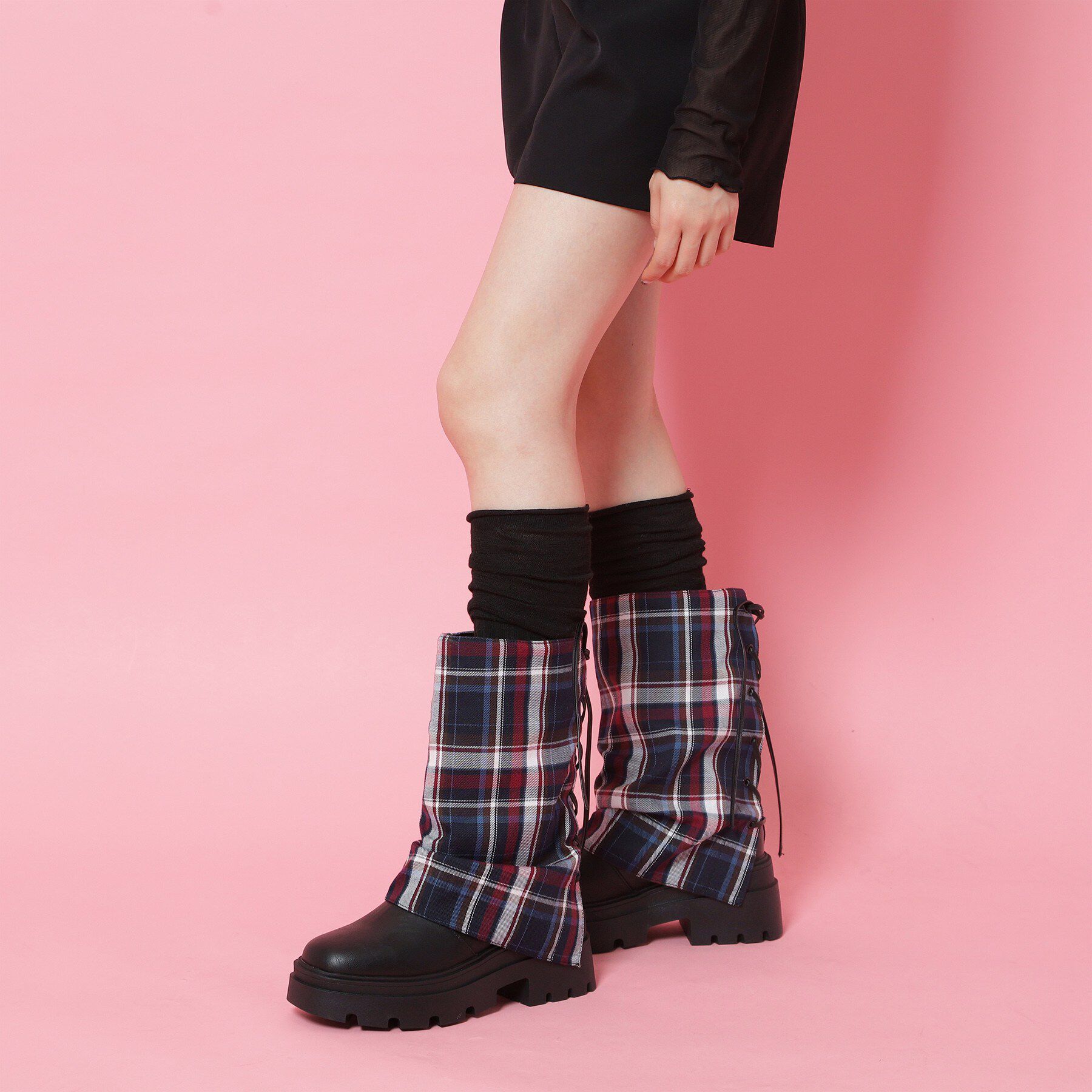 csT&P「バックレースアップ&times;カバーブーツ」|ショートブーツ|