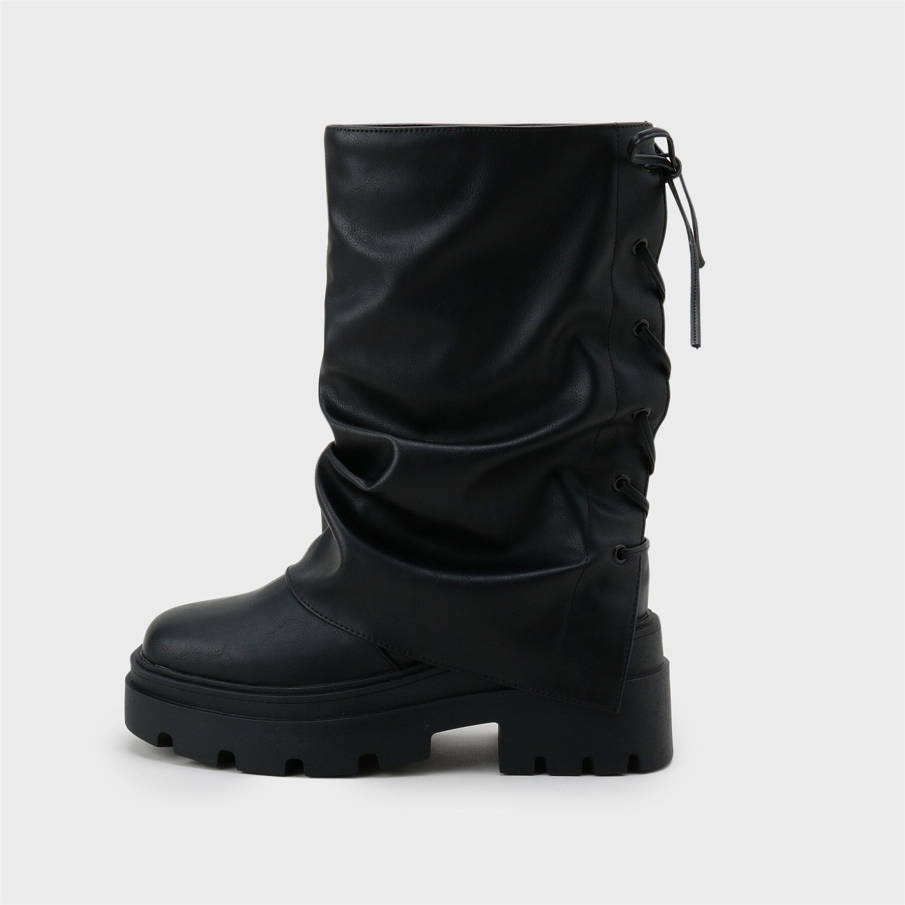 csT&P「バックレースアップ&times;カバーブーツ」|ショートブーツ|