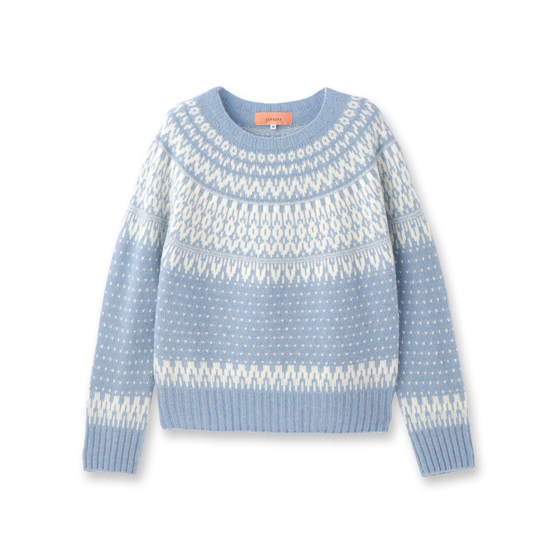 SunaUna「【ラメ混】ノルディック風ジャガード柄ニット」|ニット・セーター|
