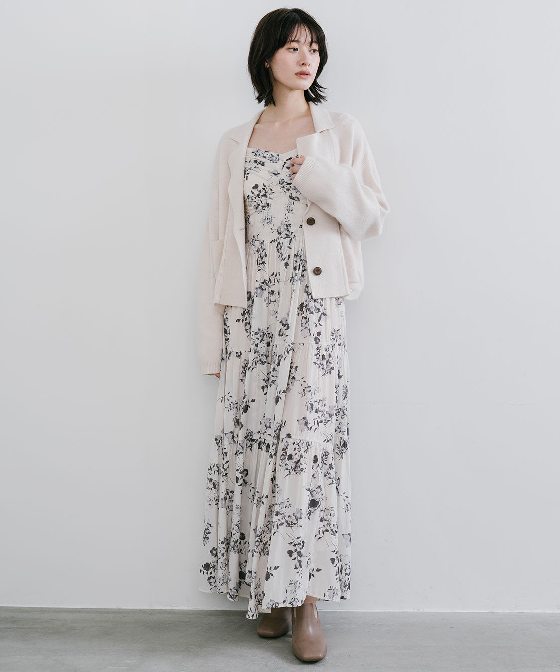 シャーリングティアードフラワーワンピース（COCO DEAL）｜ルミネの