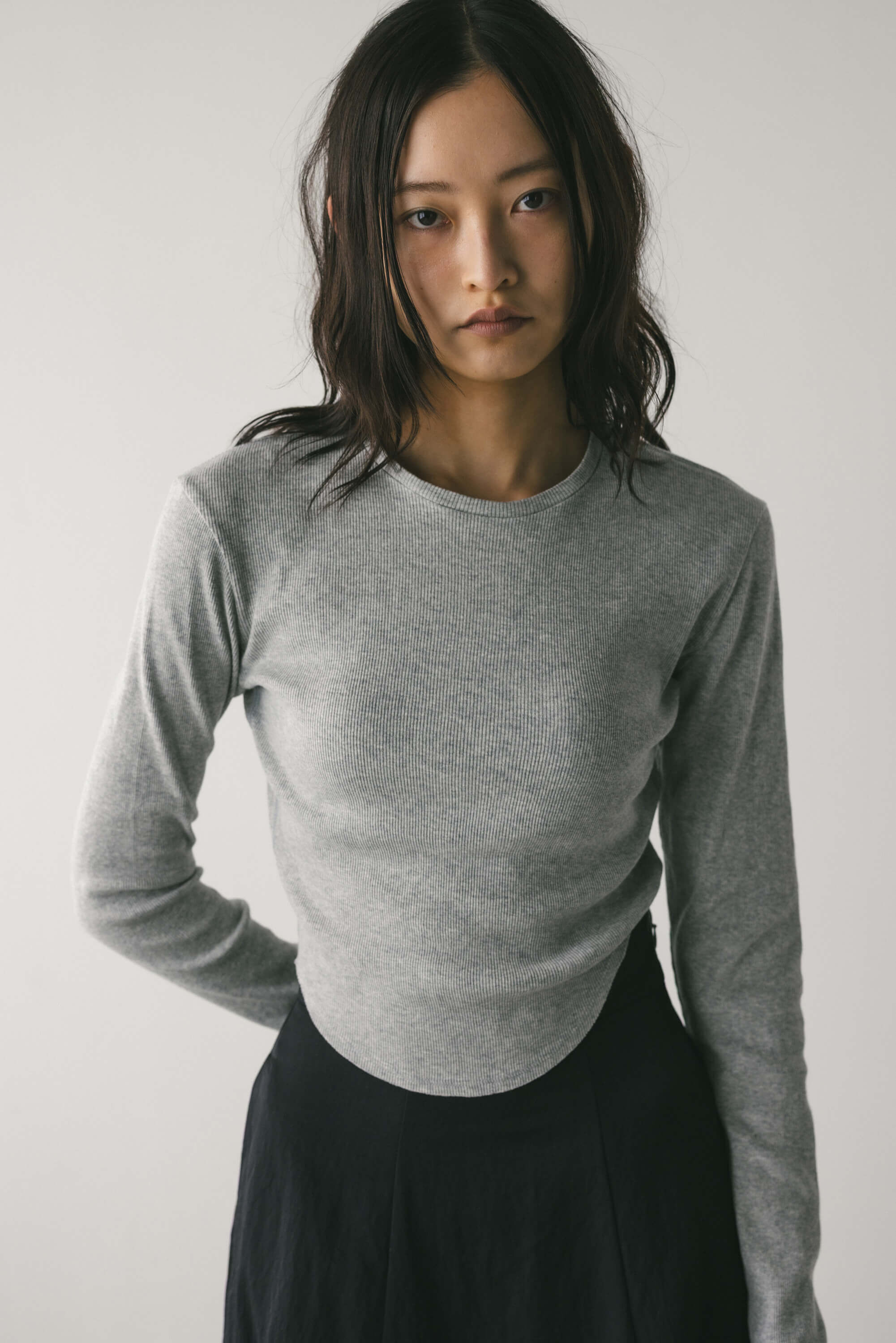 STYLEMIXER「ヘムラウンドリブトップ」|Tシャツ・カットソー|