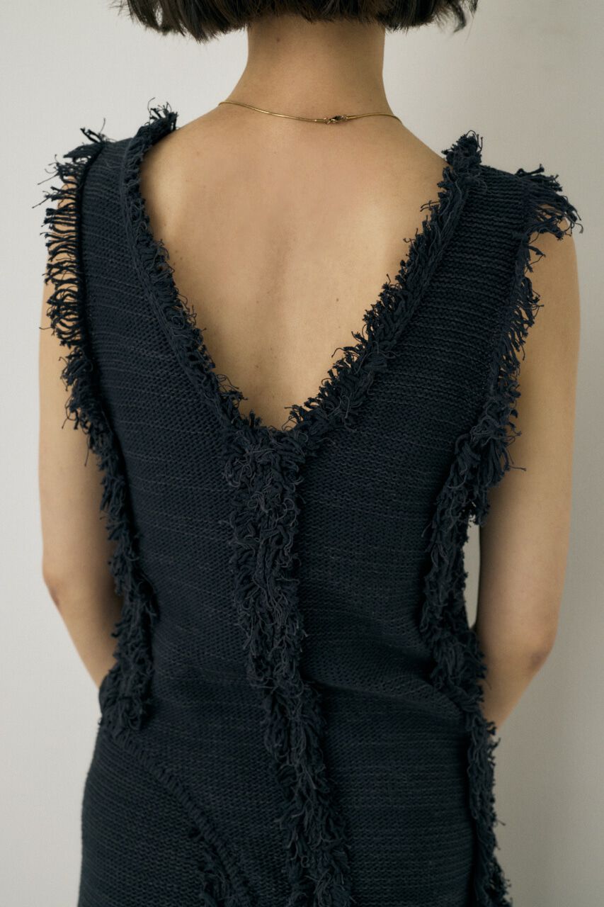 MOUSSY「ツイードニットタンクトップ　オーガニックコットン使用」|タンクトップ|