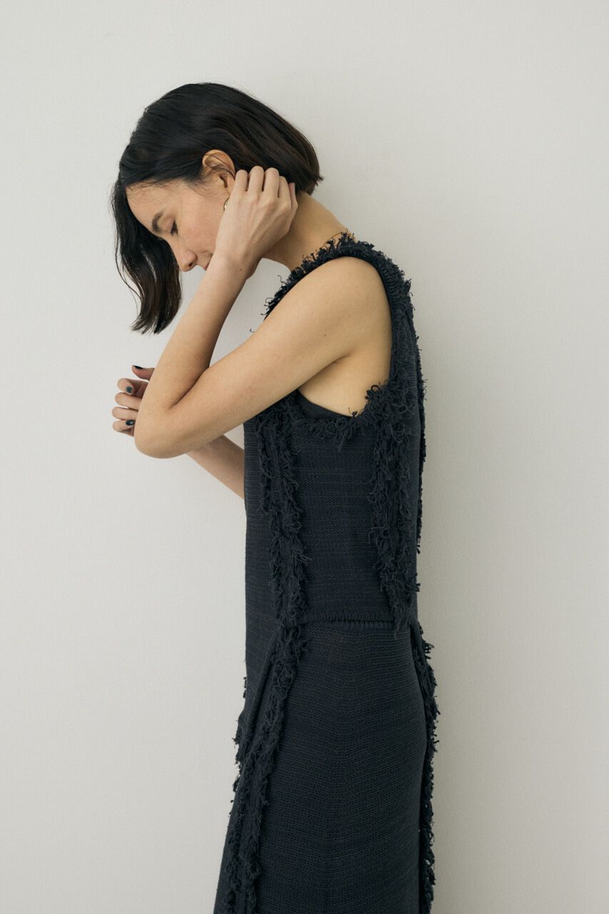 MOUSSY「ツイードニットタンクトップ　オーガニックコットン使用」|タンクトップ|