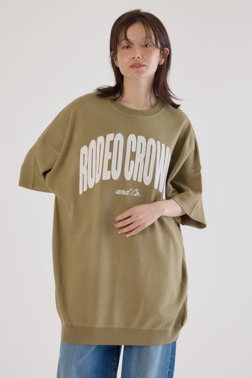 RODEO CROWNS「CURVE LOGOコンビニットワンピース」|ワンピース|