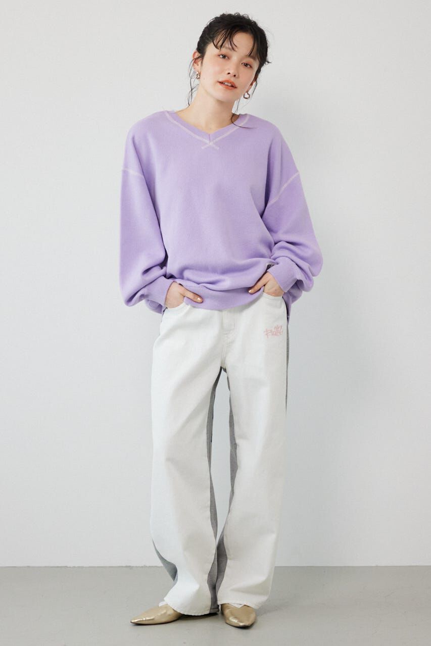 RODEO CROWNS「スウェットライク2wayネックニットトップス」|ニット・セーター|