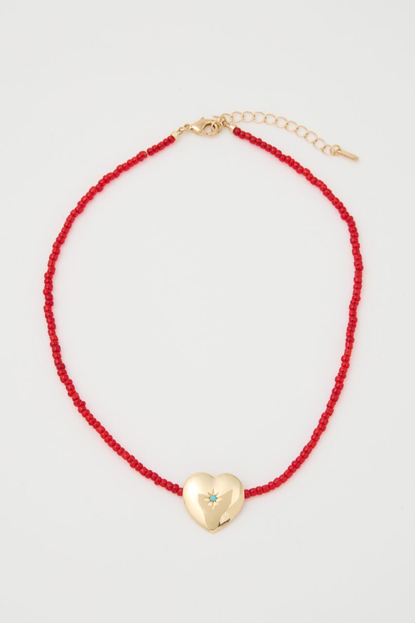 SLY「HEART MOTIF チョーカー」|ネックレス|RED