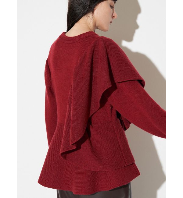 ELENDEEK「SHOULDER FRILL PEPLUM KT」|ニット・セーター|