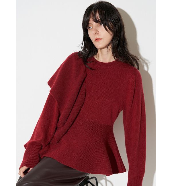 ELENDEEK「SHOULDER FRILL PEPLUM KT」|ニット・セーター|
