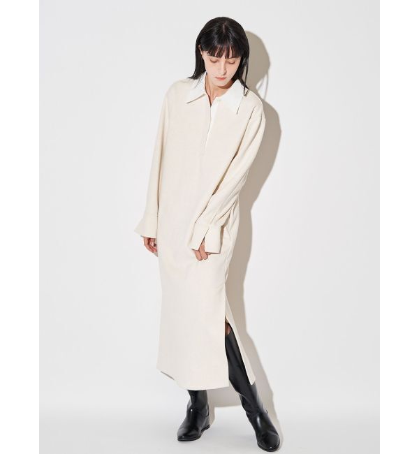 ELENDEEK「BICOLOR POLO OP」|ワンピース|アイボリー